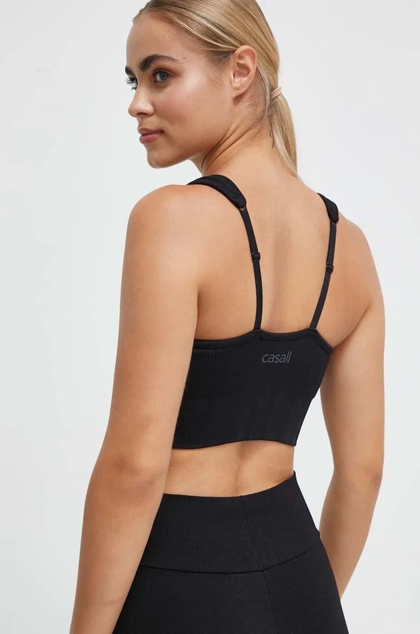 Бесшовный бюстгальтер для йоги в рубчик - фото 3