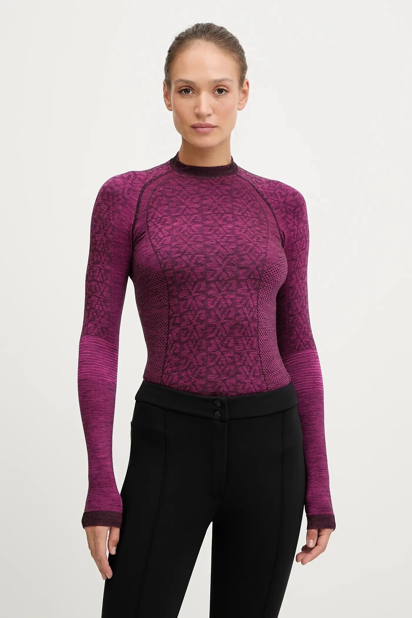 Функциональный лонгслив из шерсти LADY ROUND NECK SW