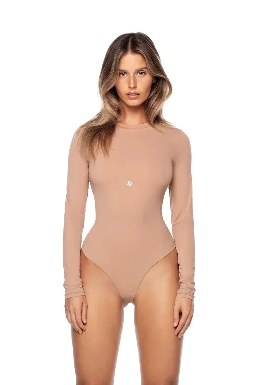 БОДИ С КРУГЛЫМ ВЫРЕЗОМ И ДЛИННЫМИ РУКАВАМИ - фото 5