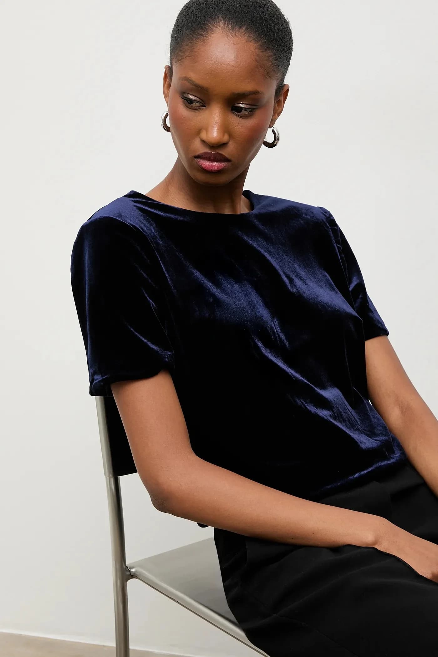 Велюровая блузка