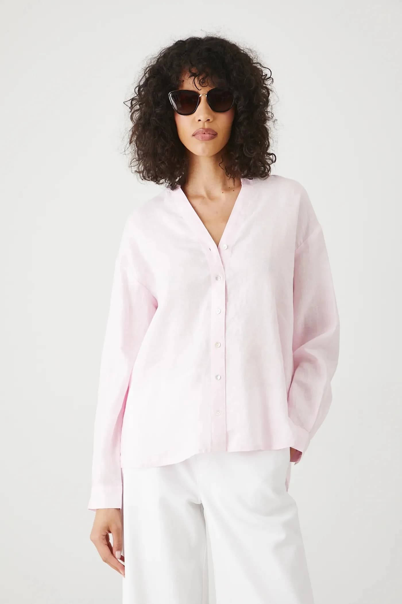 Льняная блузка