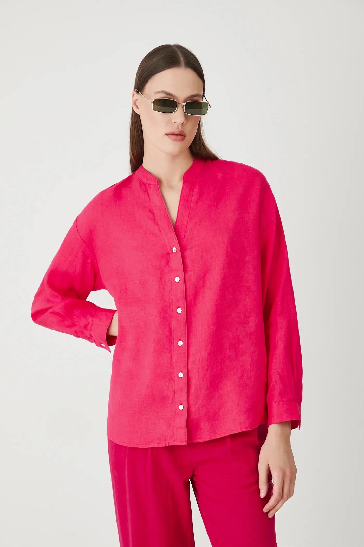 Льняная блузка