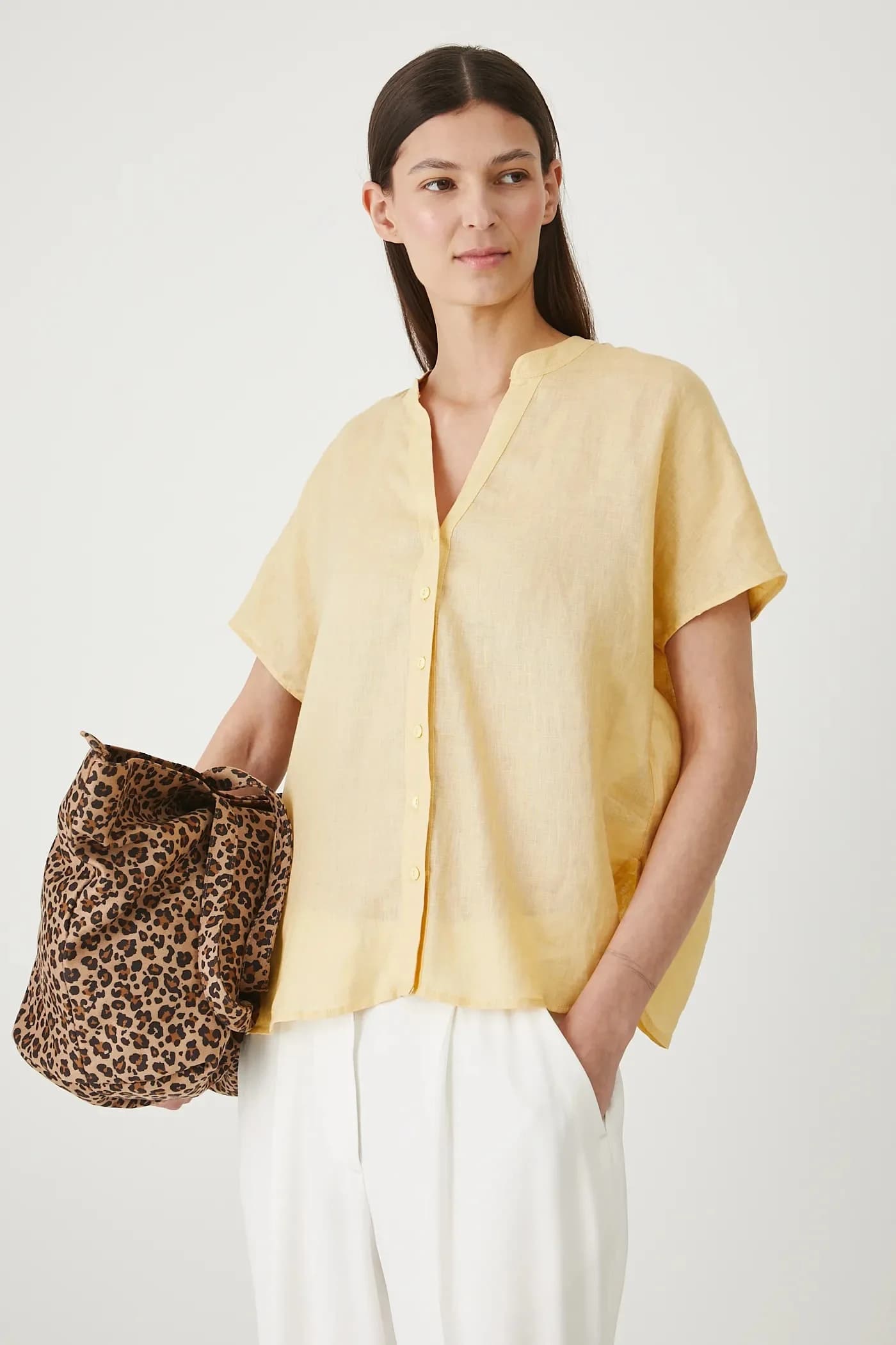 Льняная блузка - фото 3