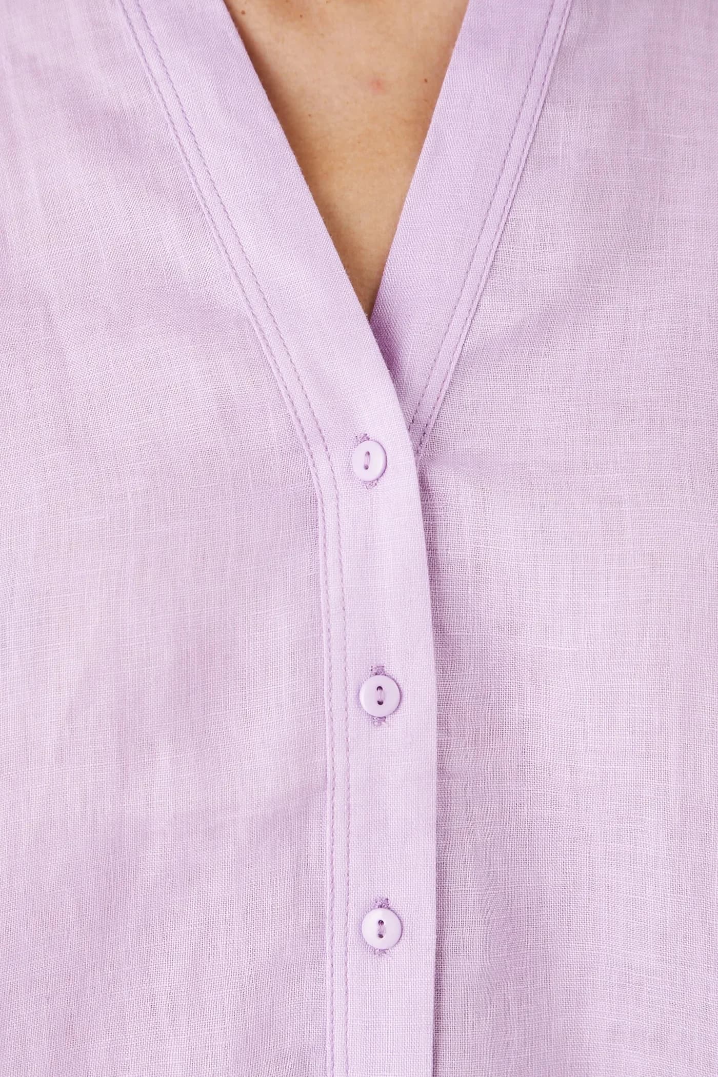 Льняная блузка - фото 5