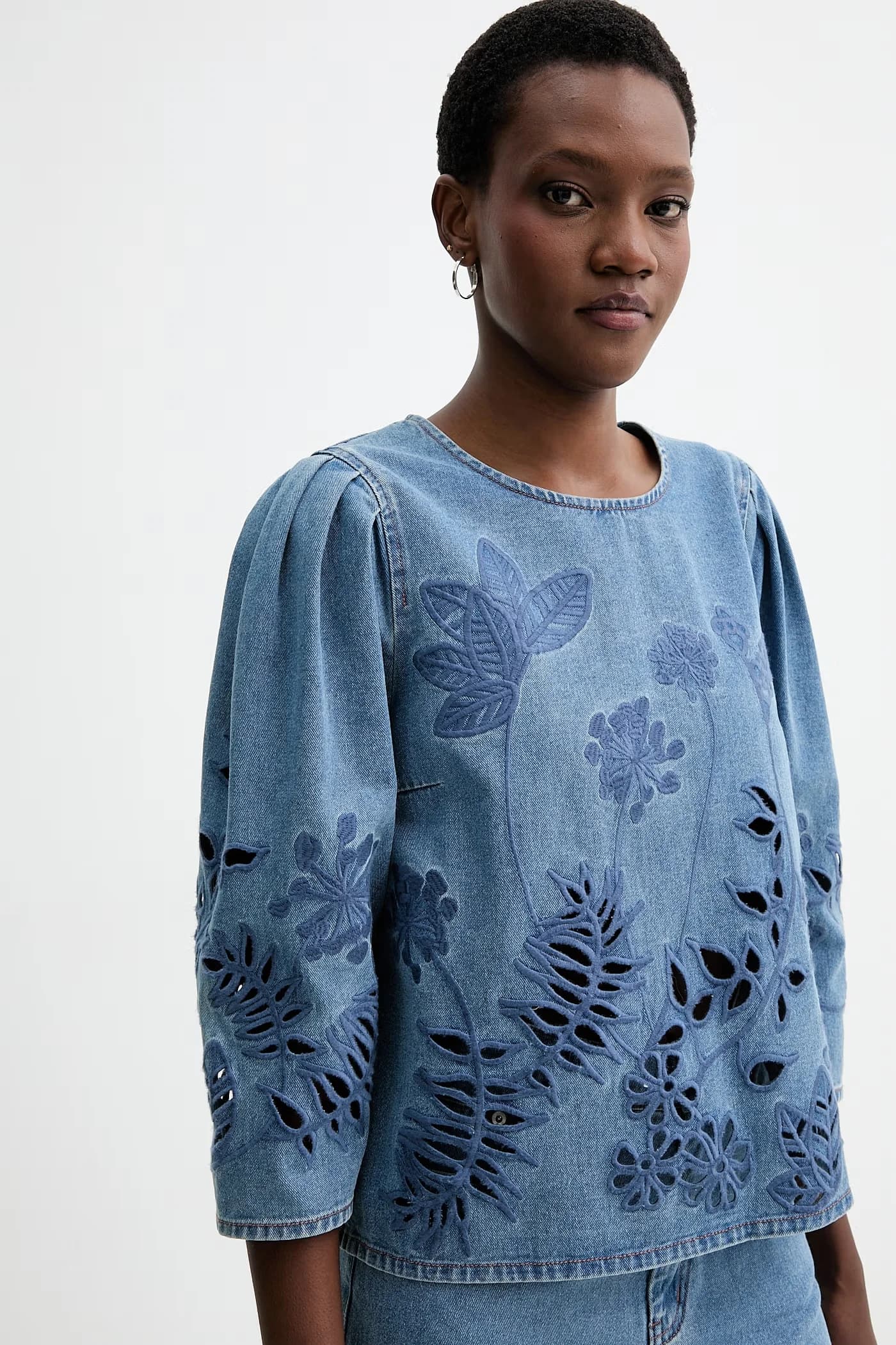 блузка BRAMBLE из хлопка - фото 4