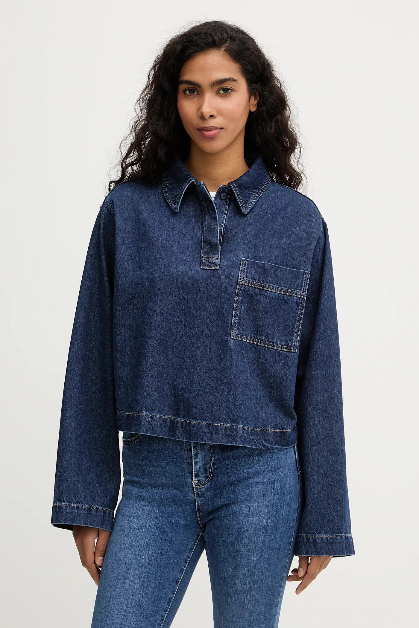 Джинсовая блузка