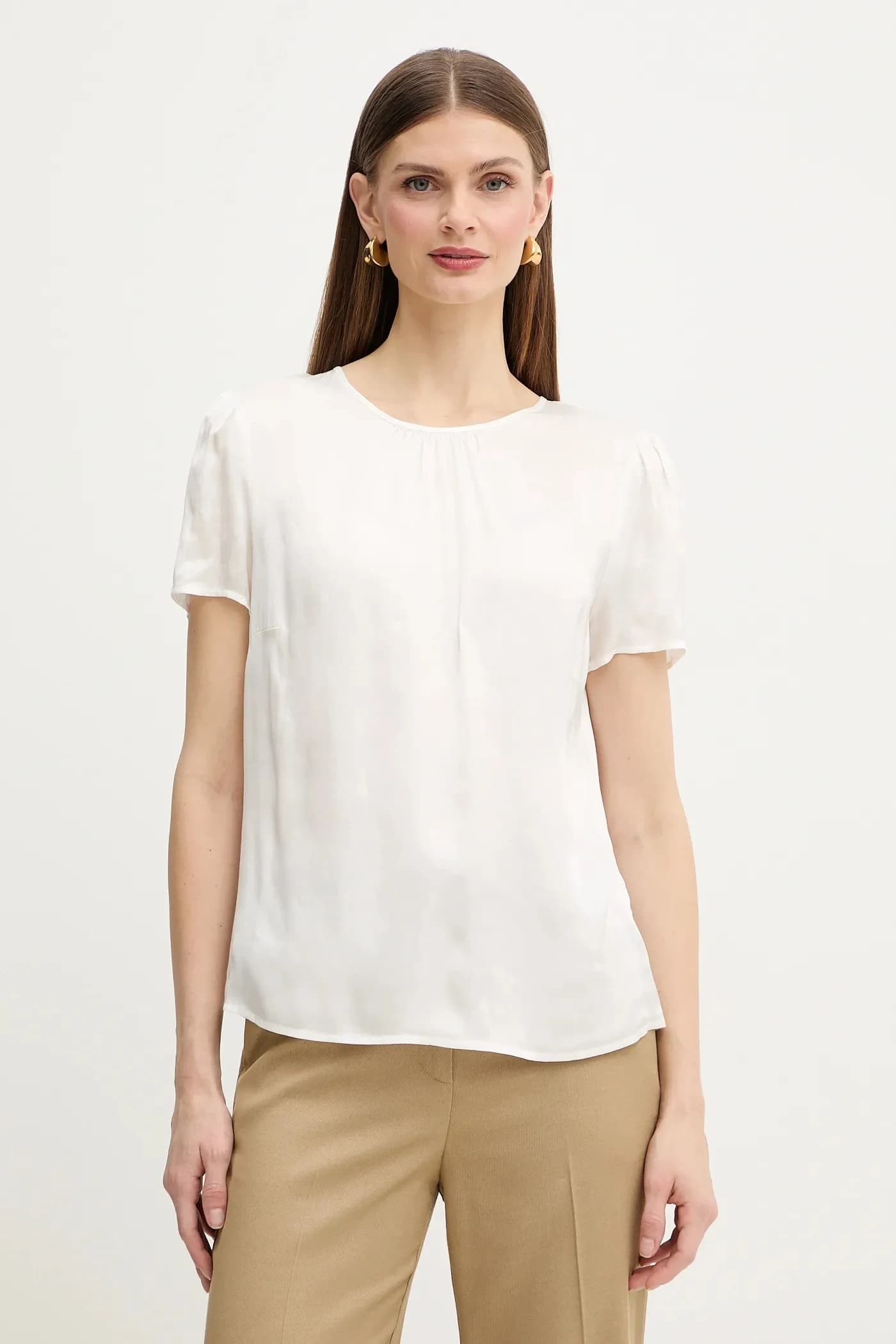 Блуза из смесового шелка