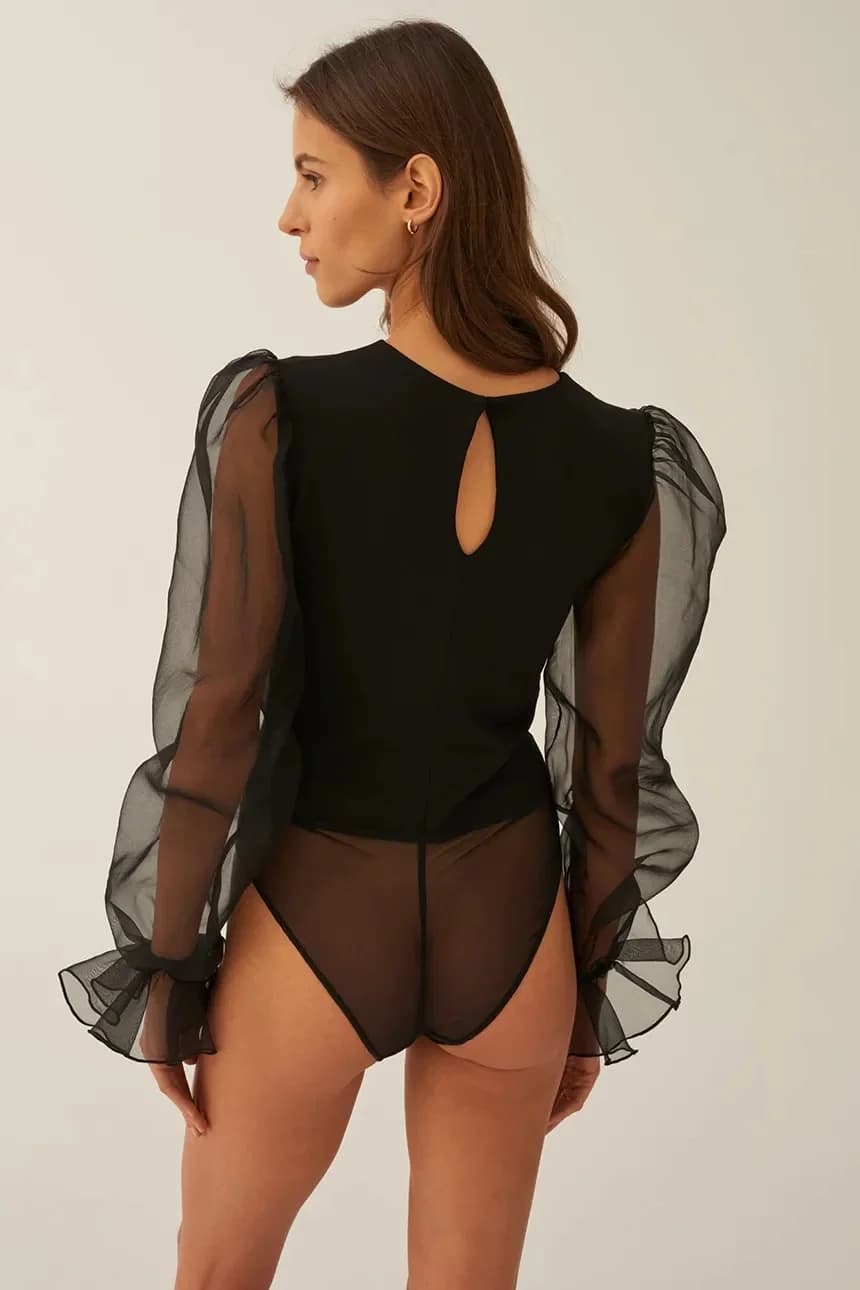 Шелковое боди-стринги - фото 4