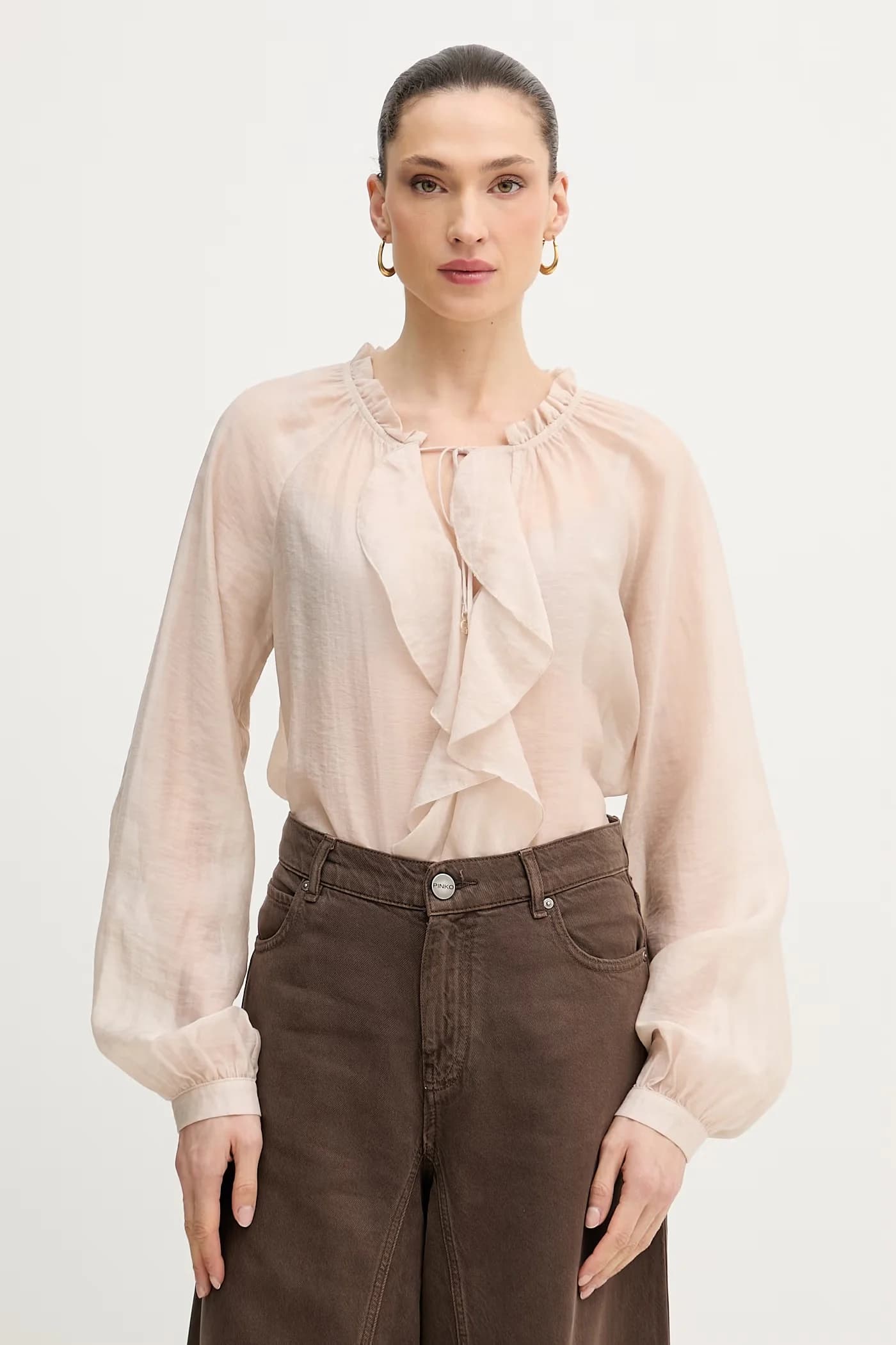 MAELYS женская блузка с рюшами