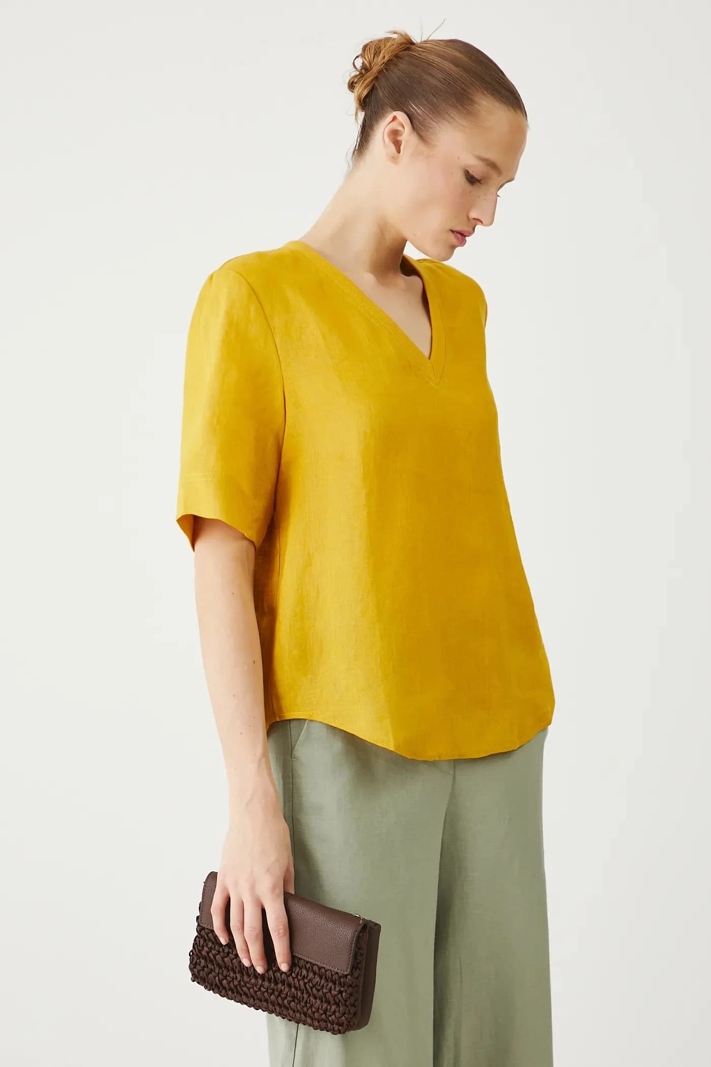 Льняная блузка