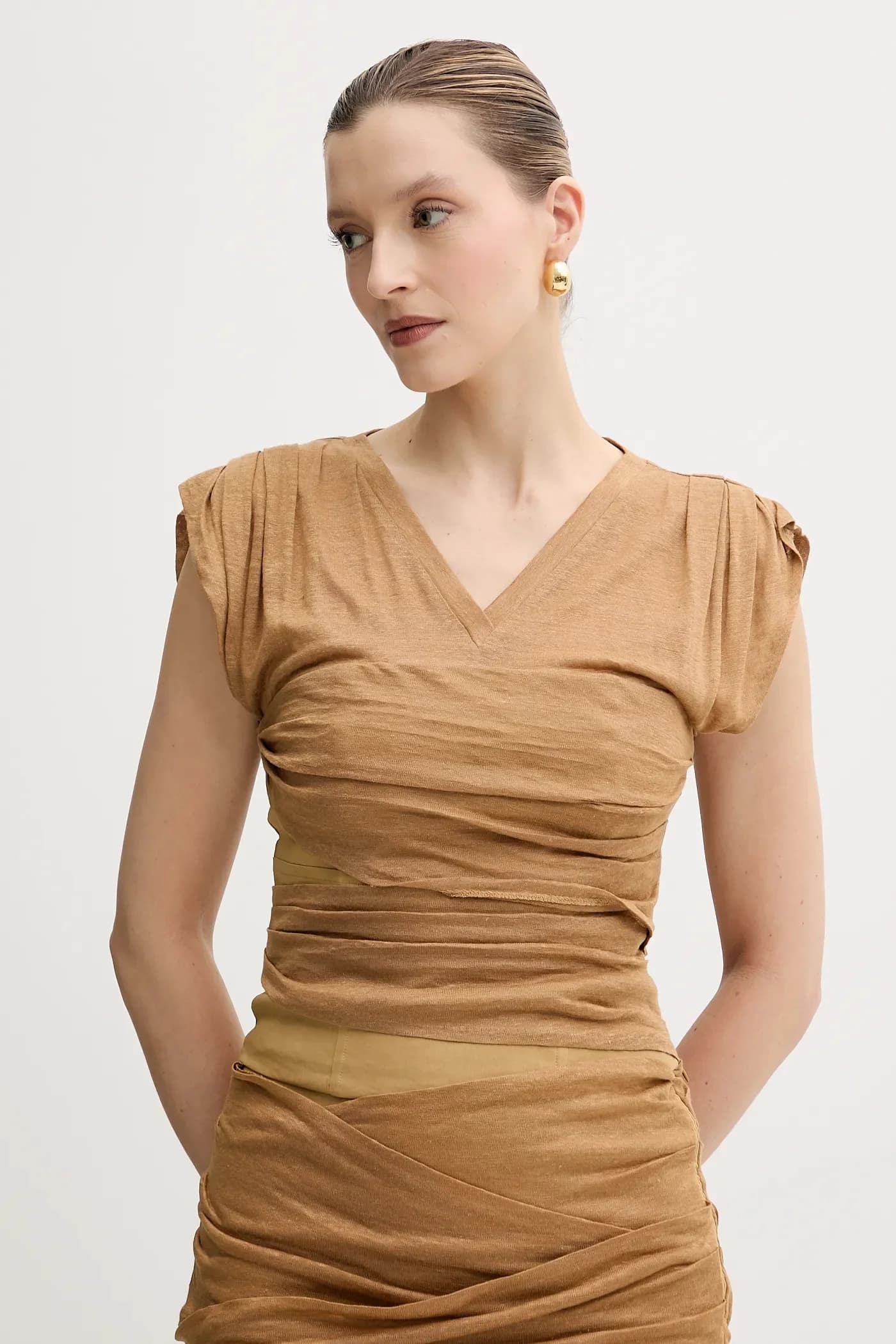 Льняная блузка