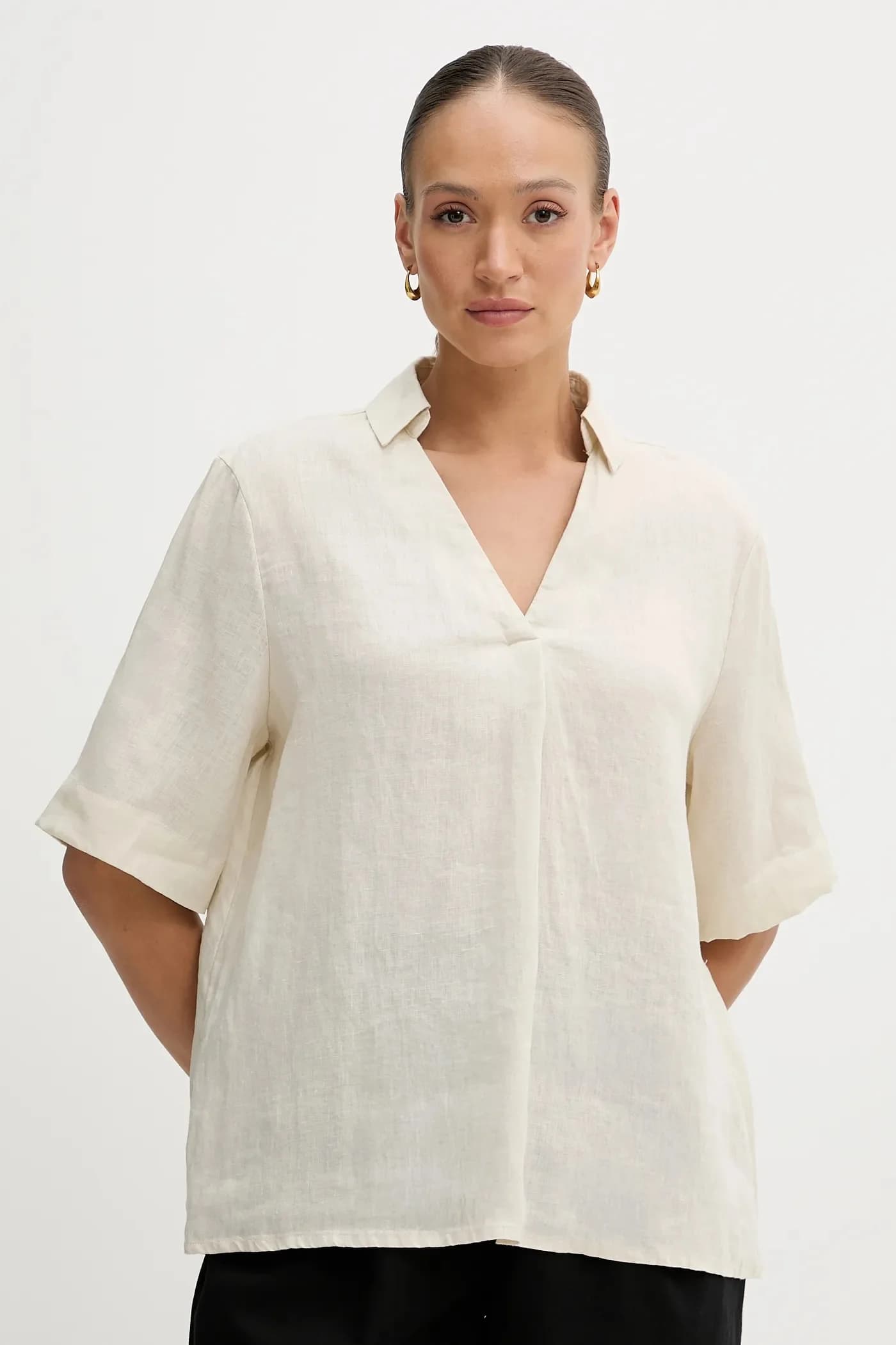 Льняная блузка