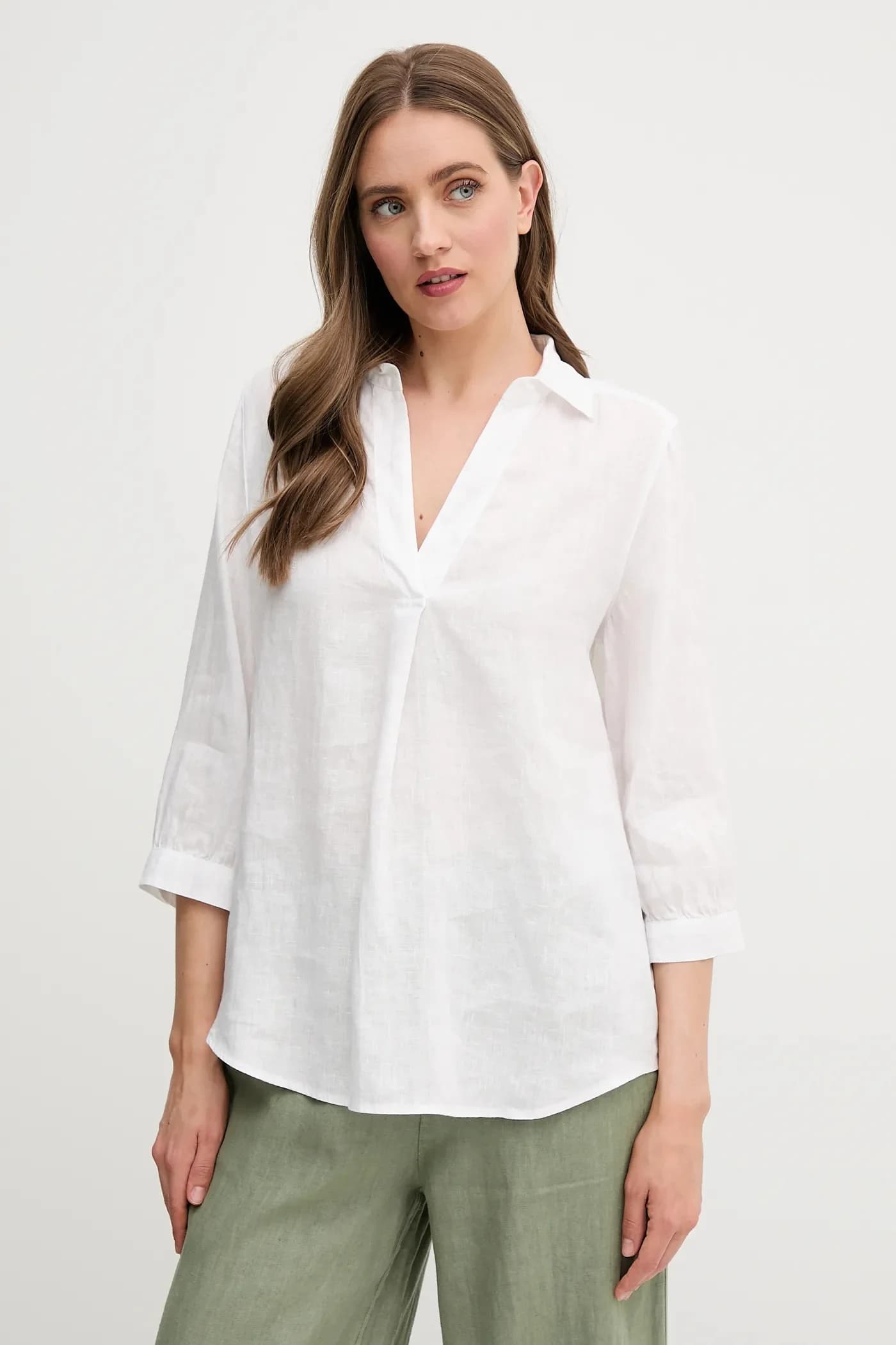 Льняная блузка