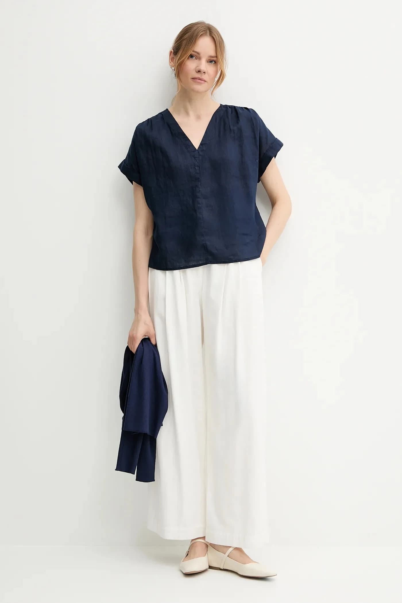 Льняная блузка - фото 2