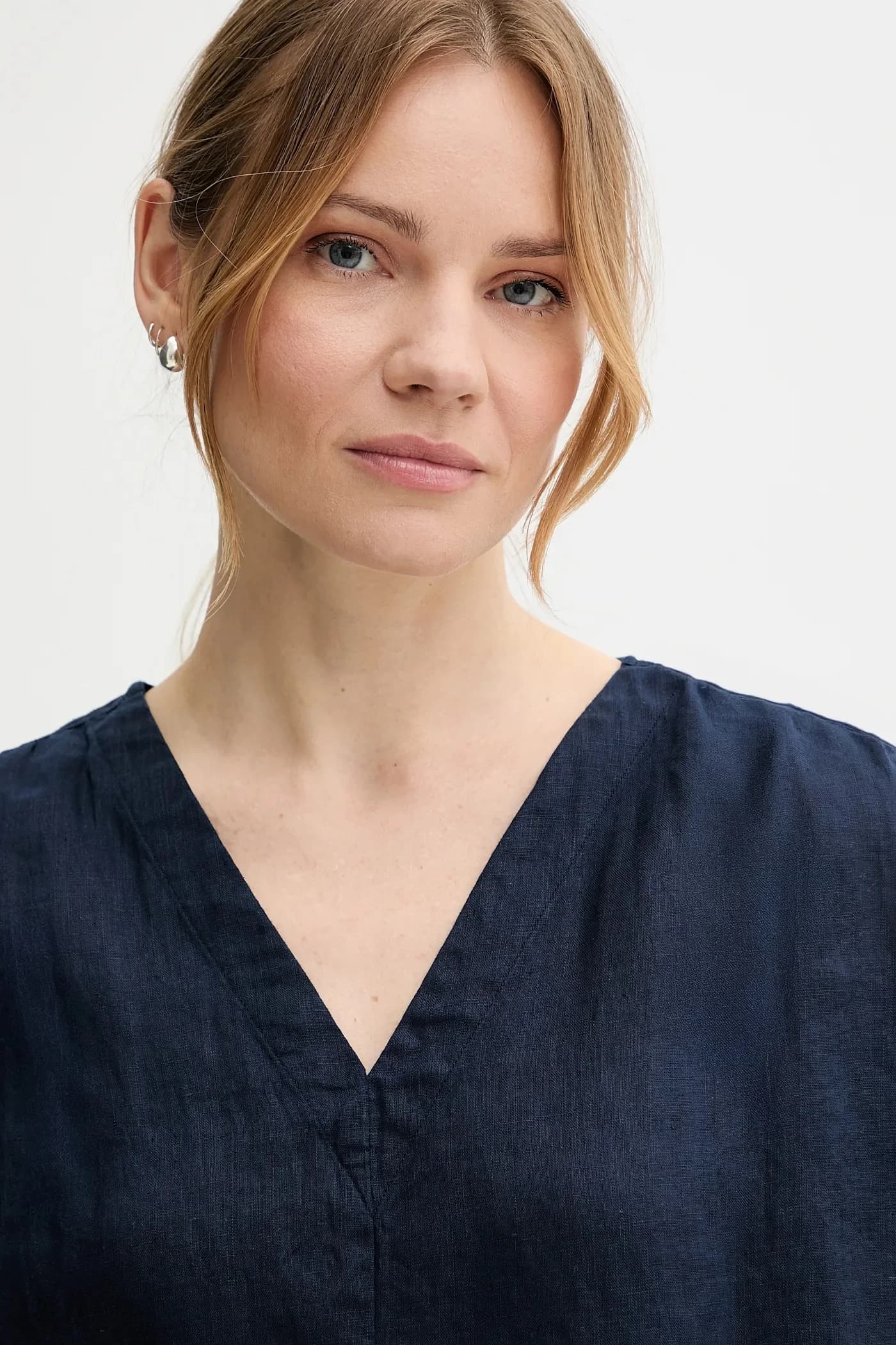 Льняная блузка - фото 4