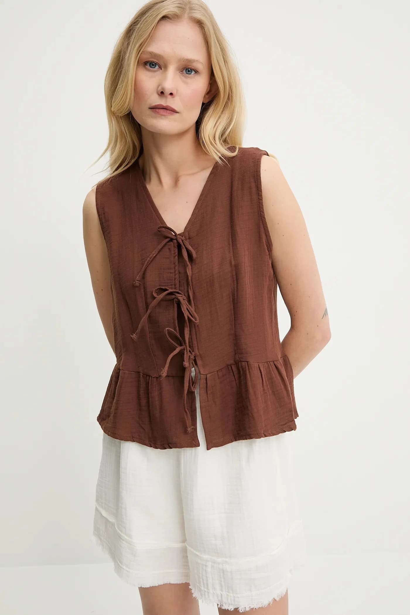 Хлопковая блузка - фото 4