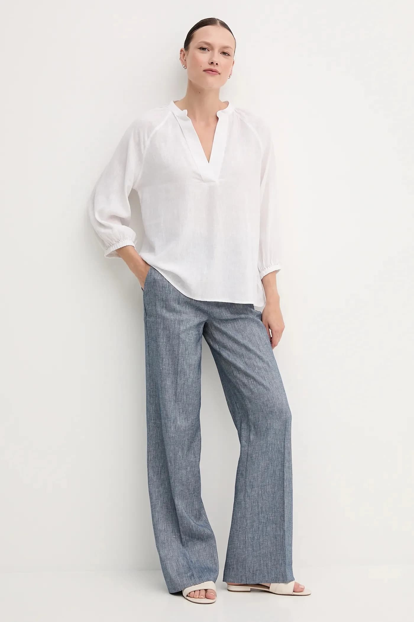 Льняная блузка - фото 2