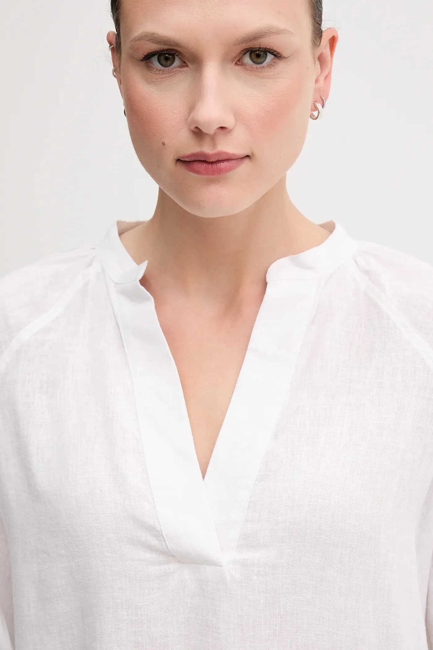 Льняная блузка - фото 4