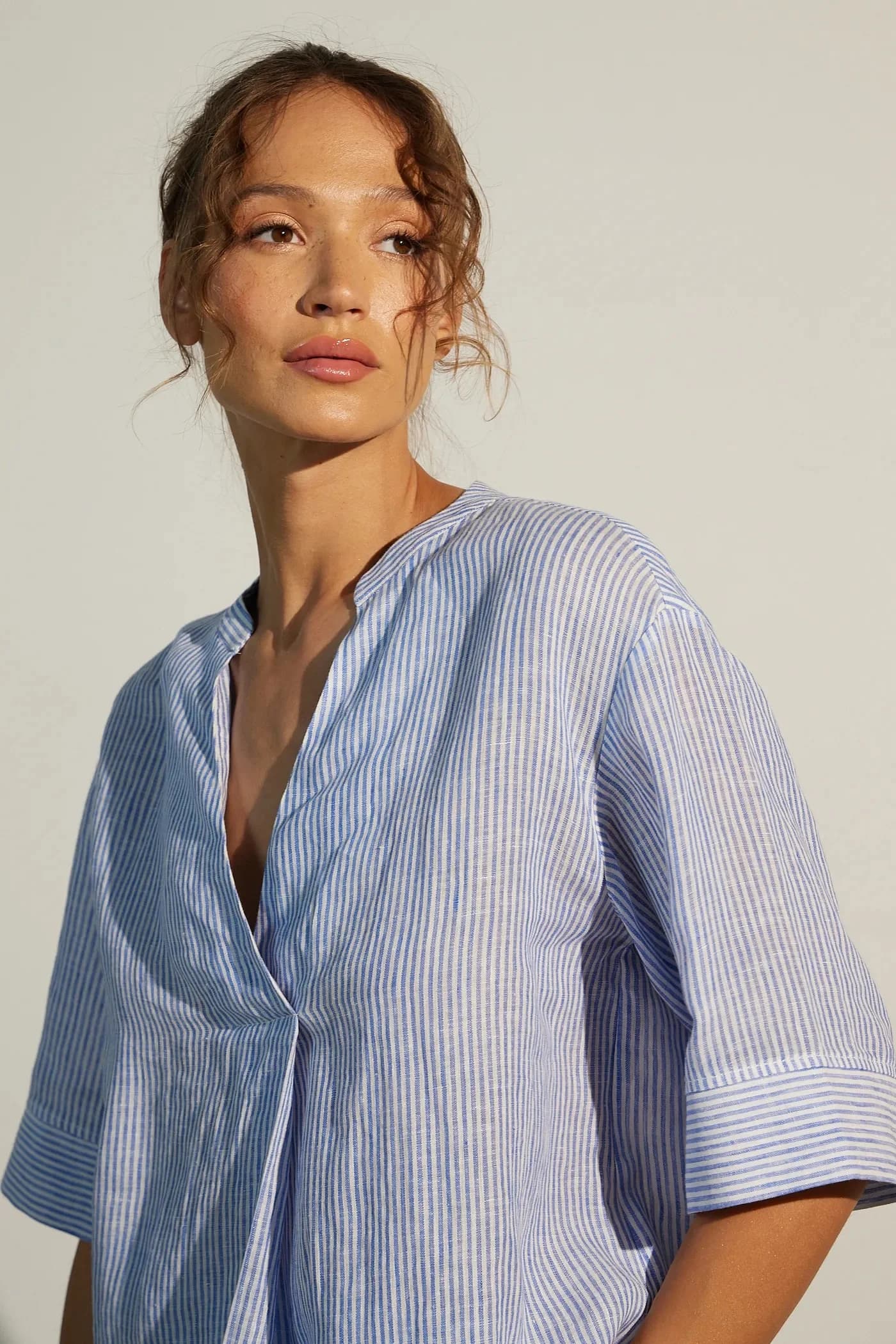 Льняная блузка - фото 4