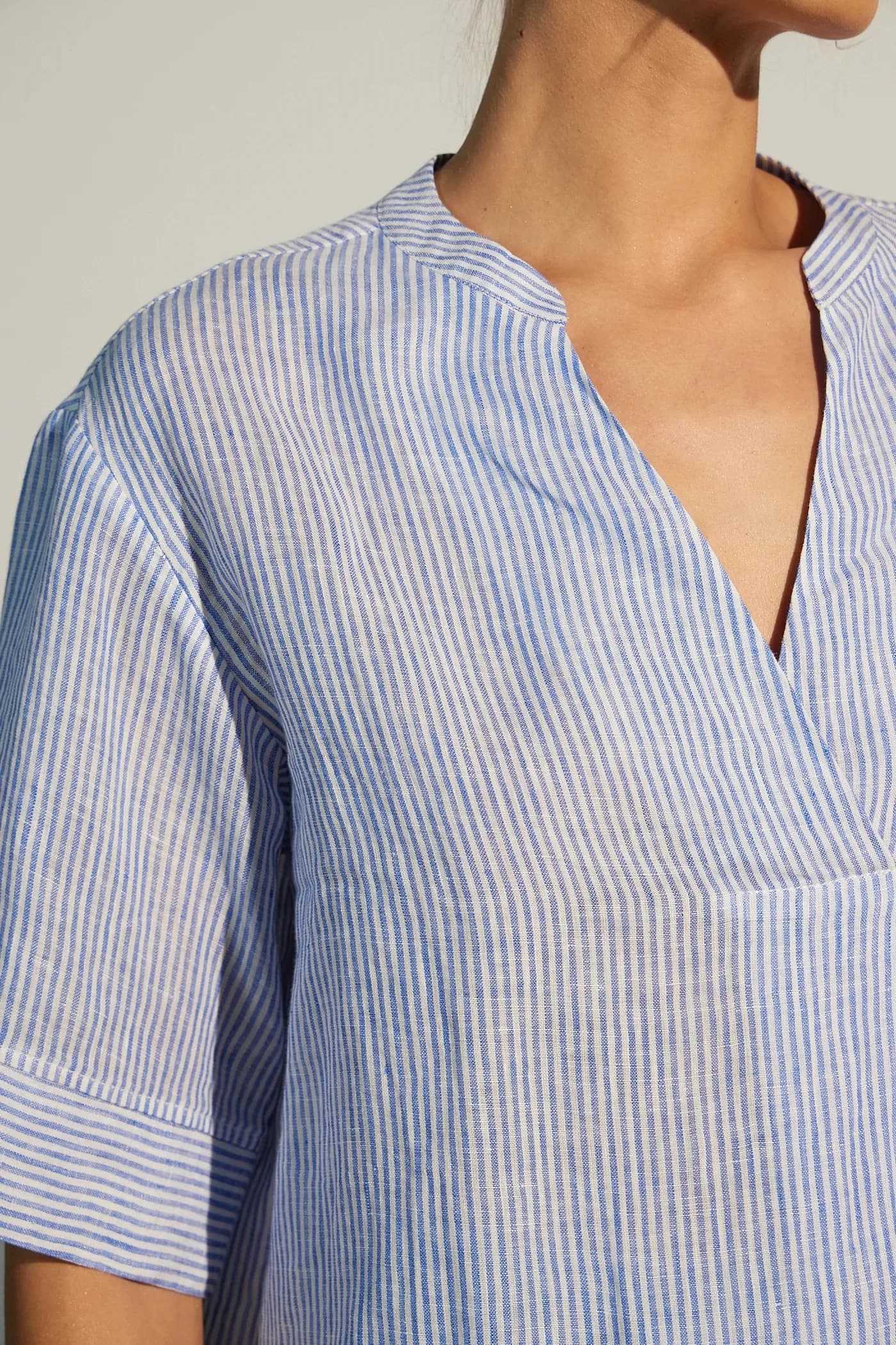 Льняная блузка - фото 5