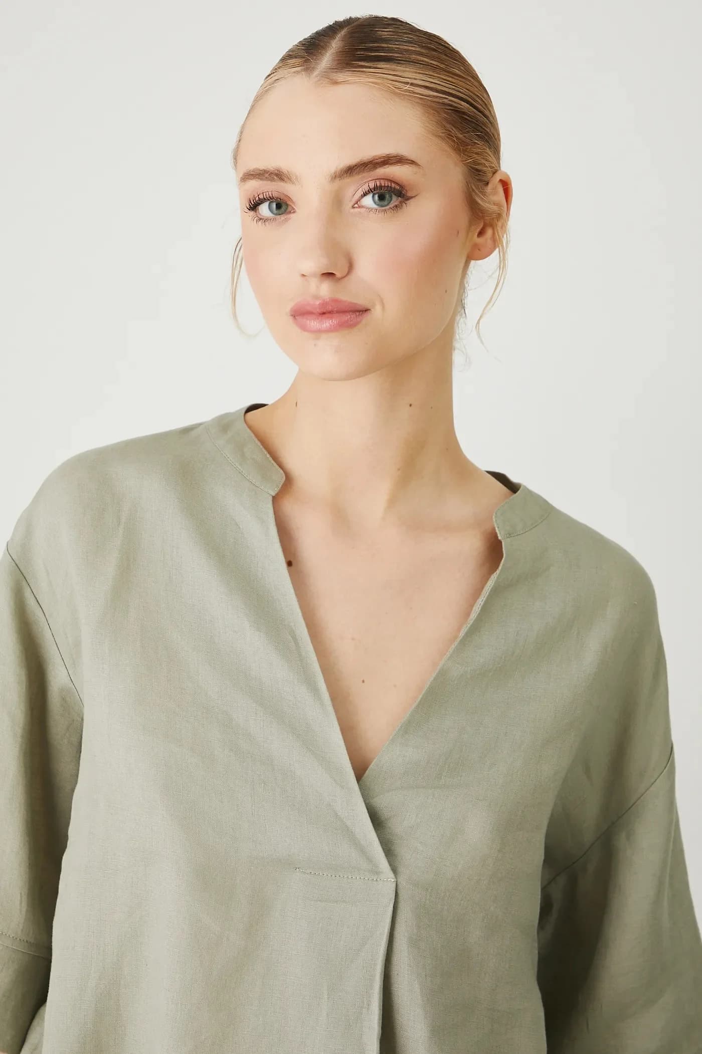 Льняная блузка - фото 4