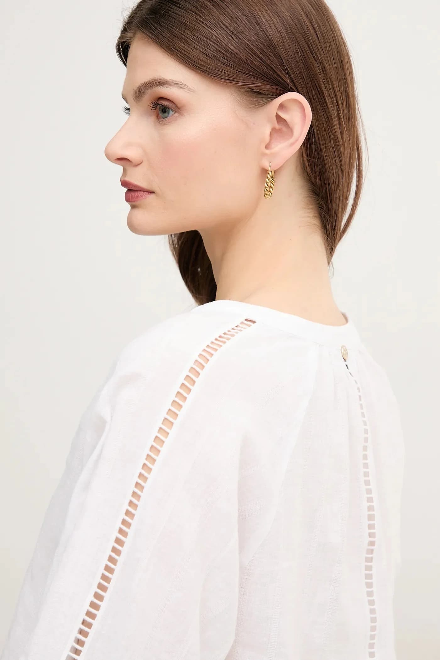 Льняная блузка - фото 4