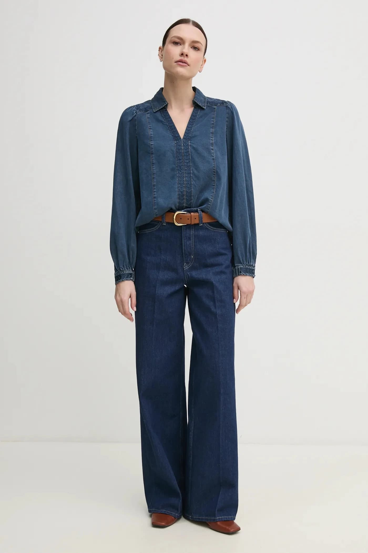 Джинсовая блузка - фото 2