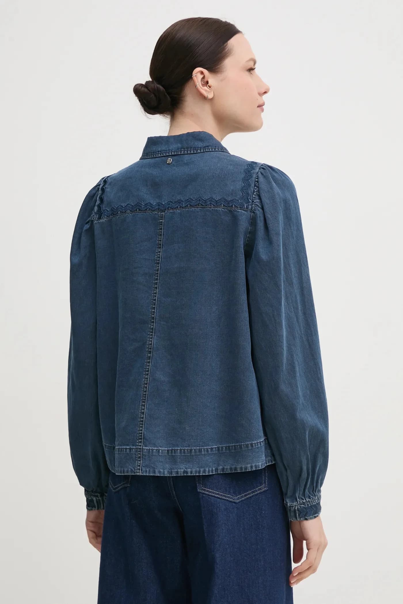 Джинсовая блузка - фото 3