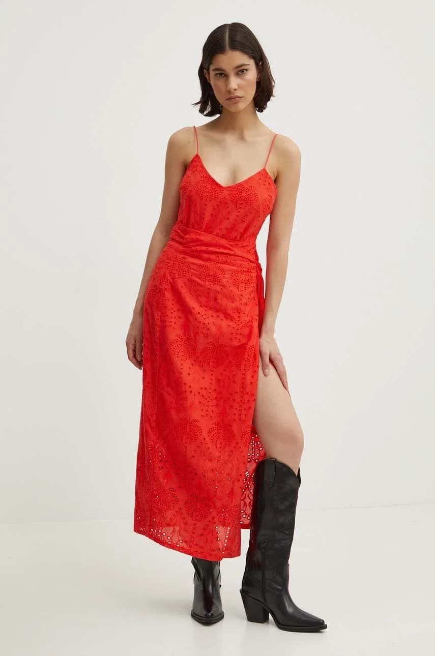 Хлопковый топ на бретельках - фото 2