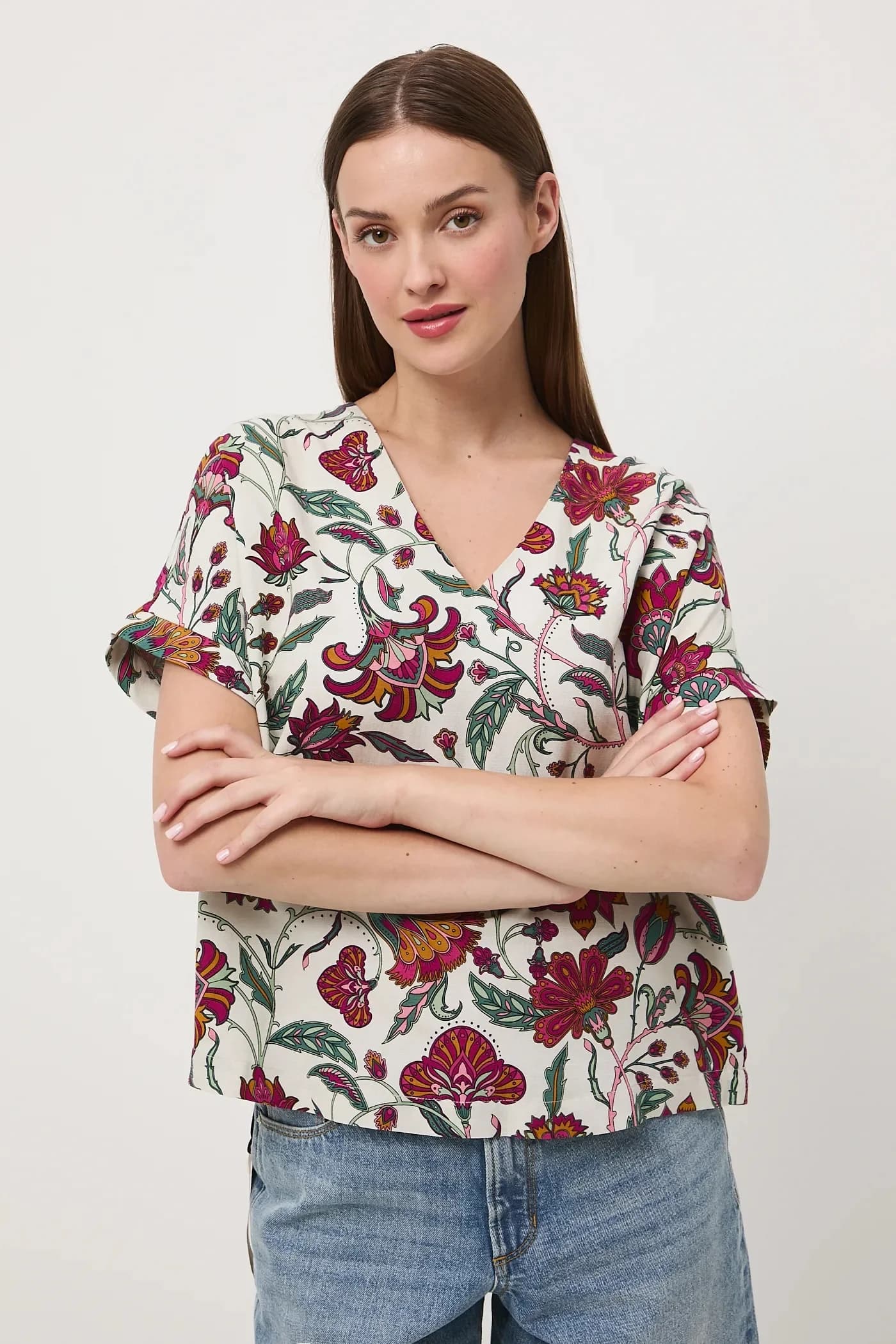 Блузка из льна