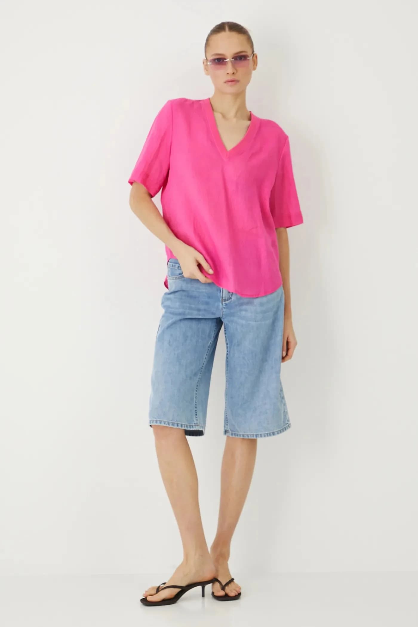 Льняная блузка - фото 2