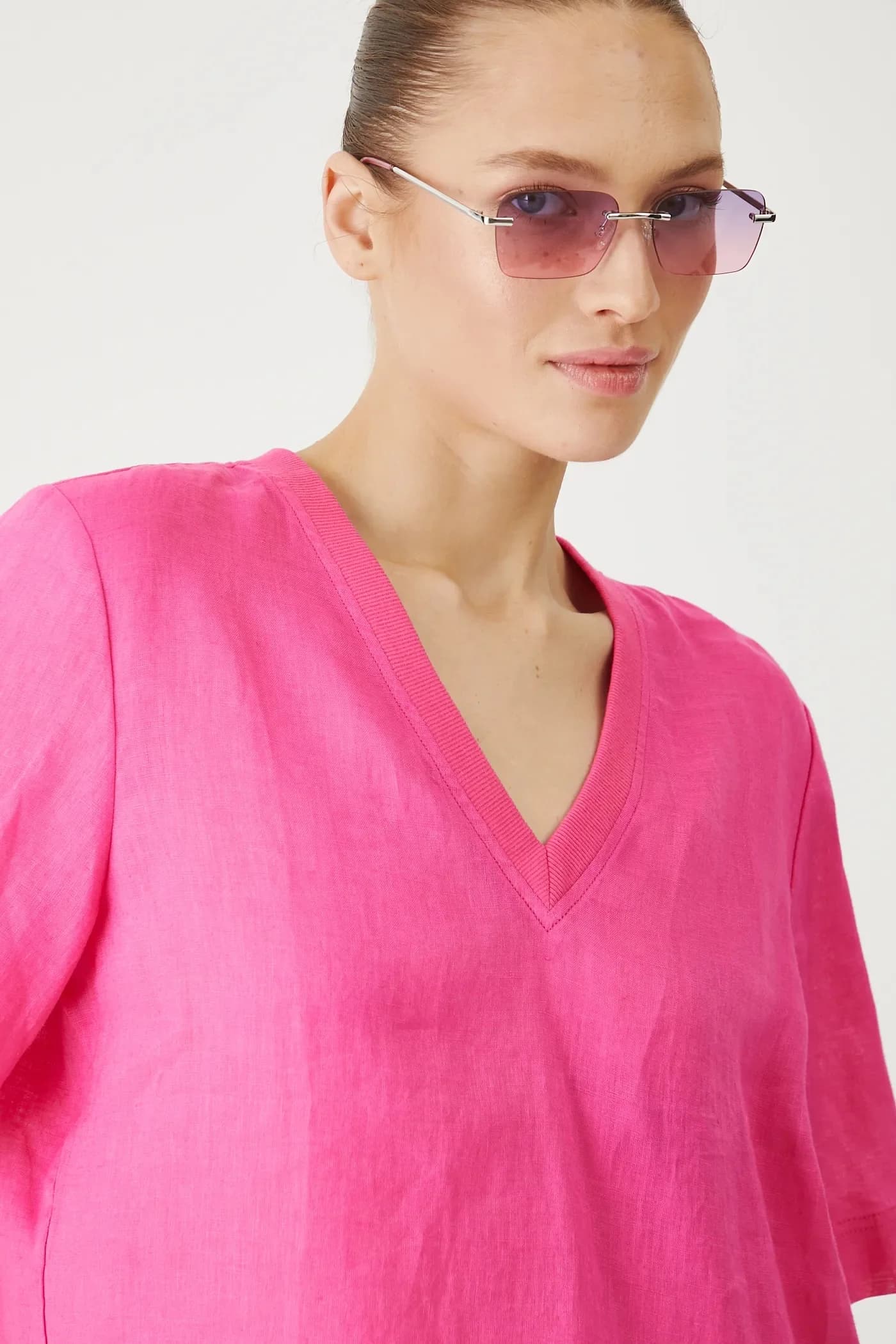 Льняная блузка - фото 4