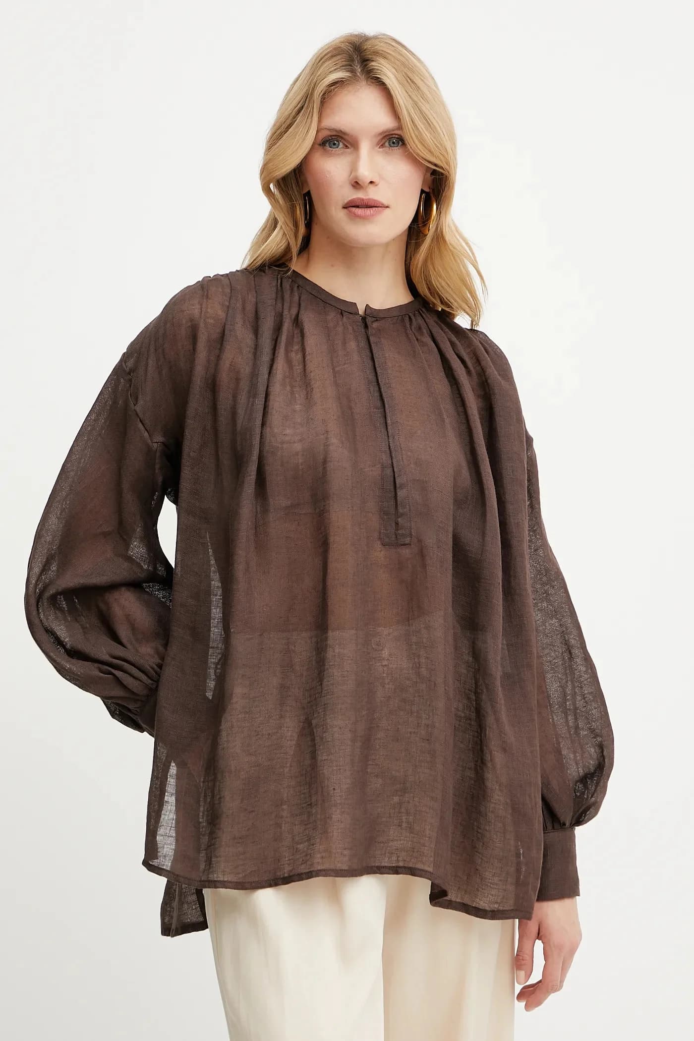 Льняная блузка