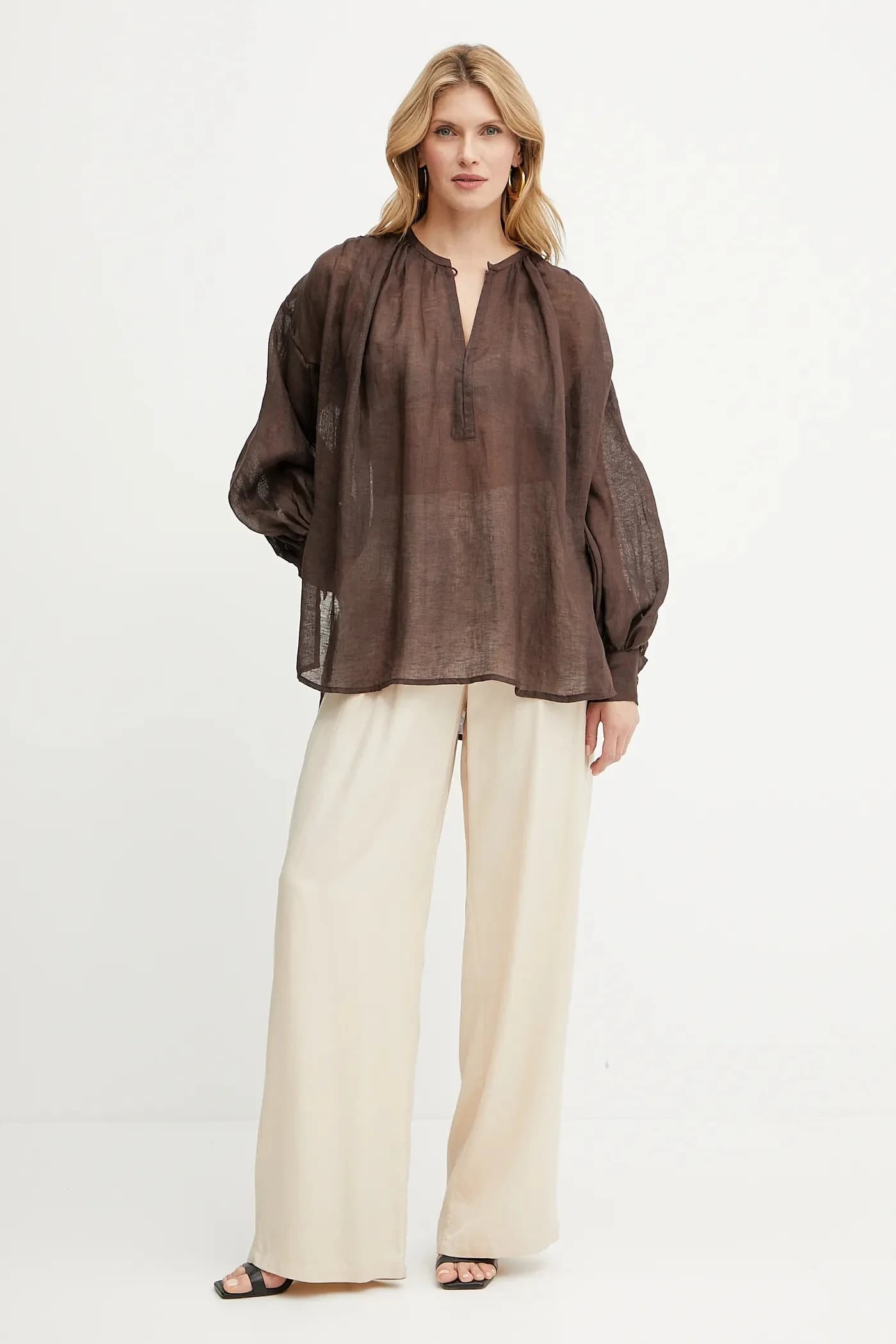 Льняная блузка - фото 2