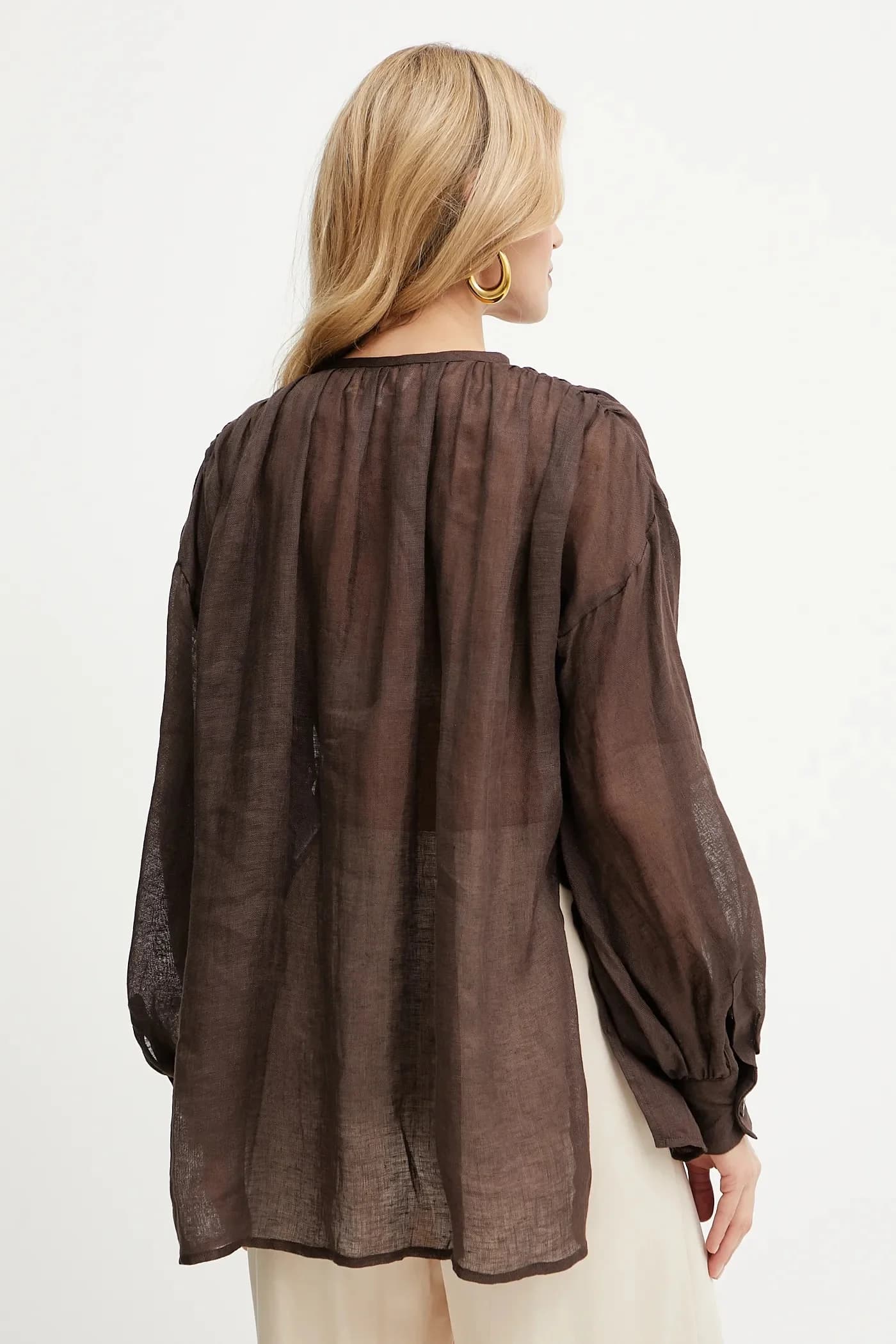 Льняная блузка - фото 3