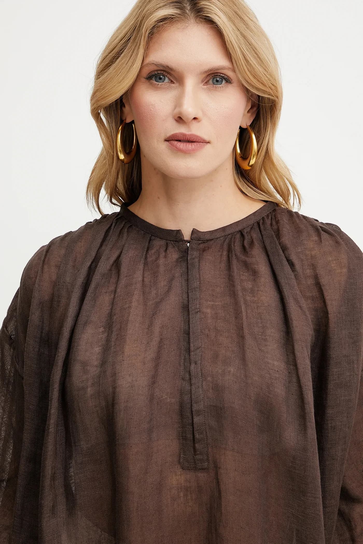 Льняная блузка - фото 4