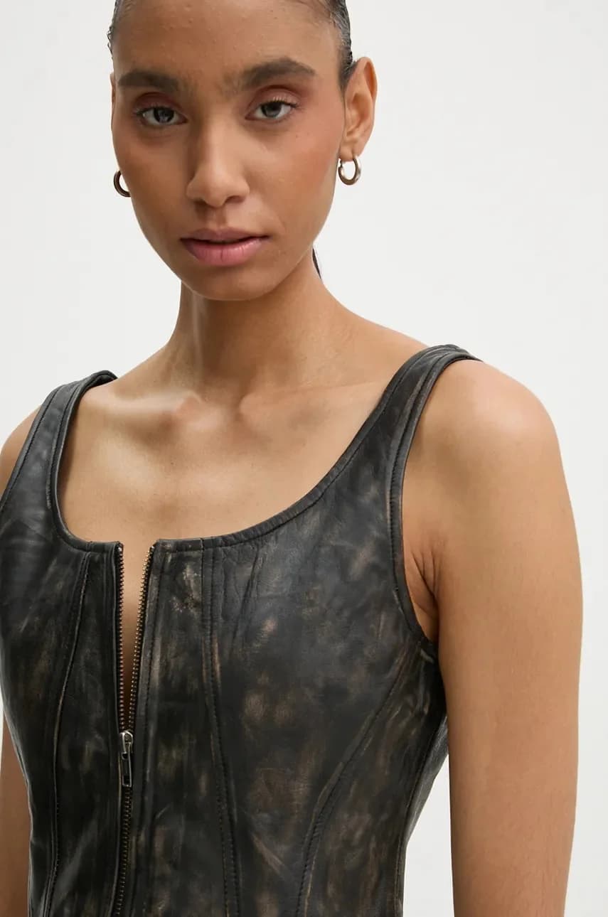 Кожаная блузка - фото 4