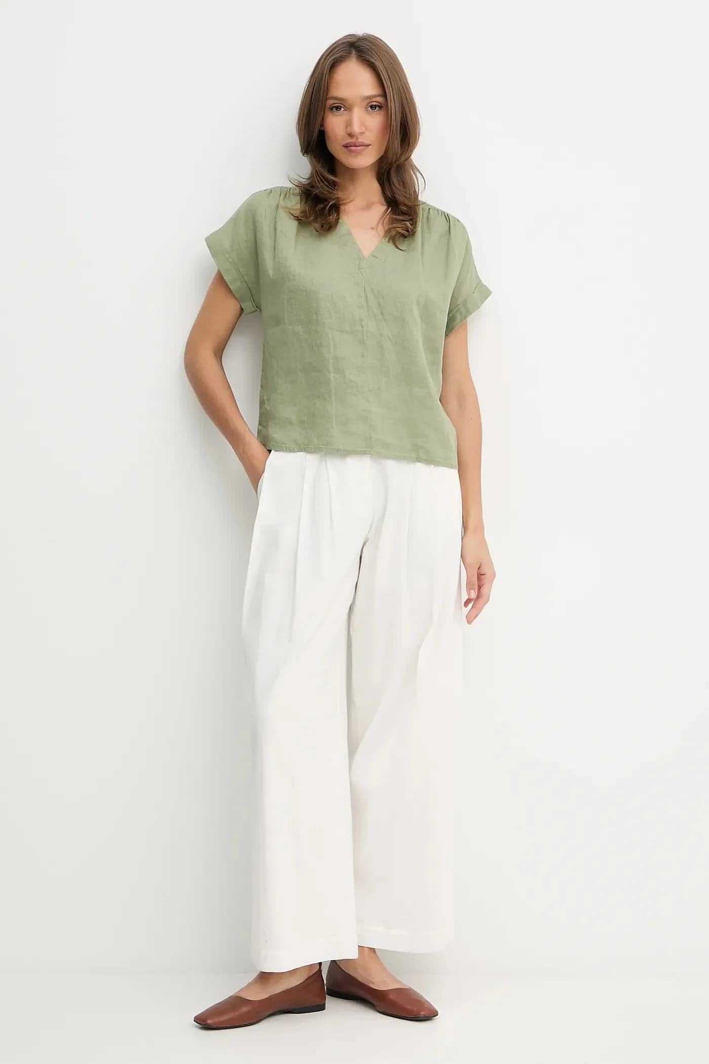 Льняная блузка - фото 2