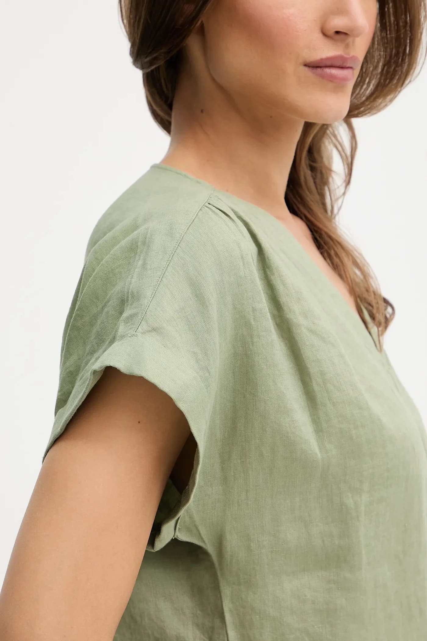 Льняная блузка - фото 5