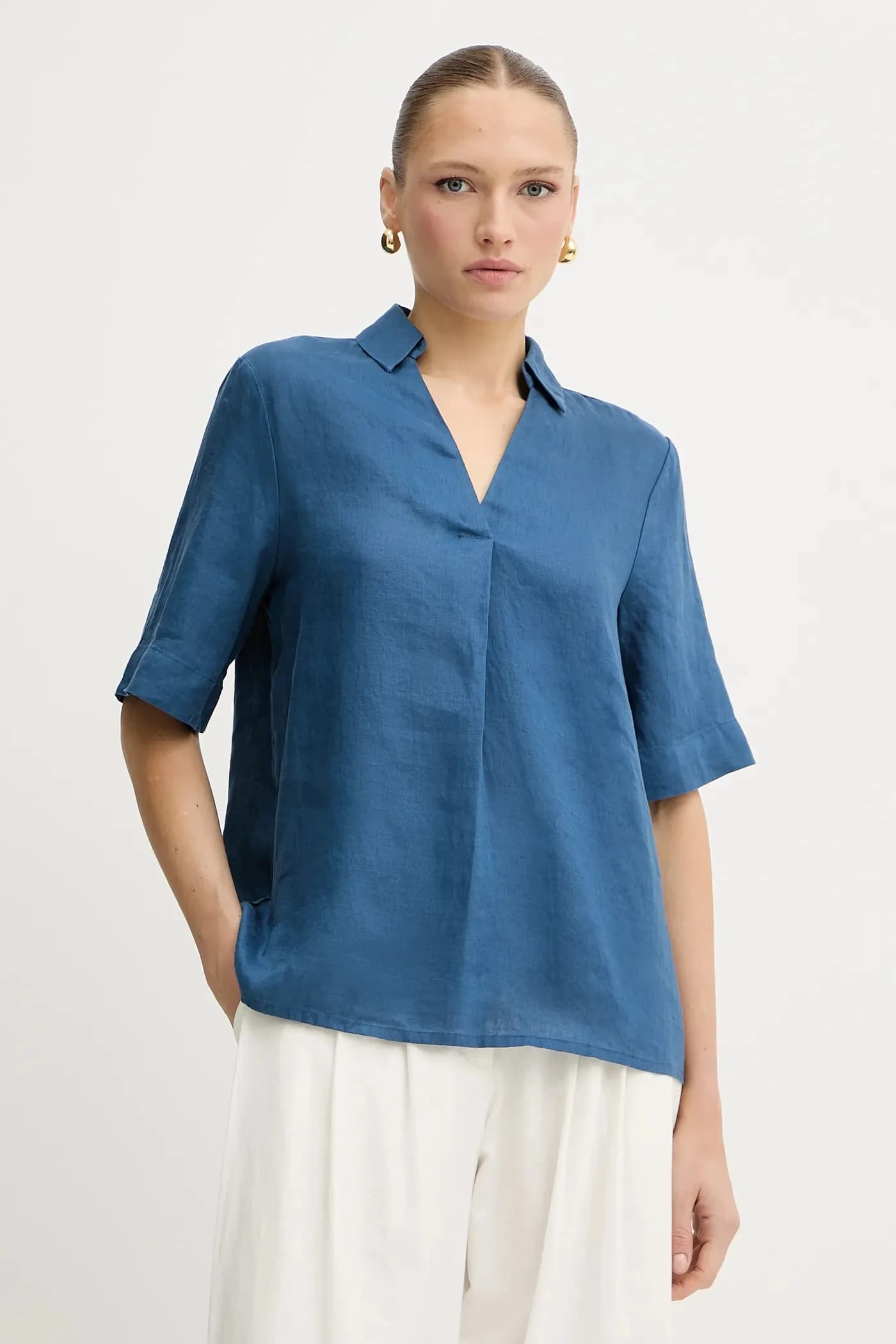 Льняная блузка