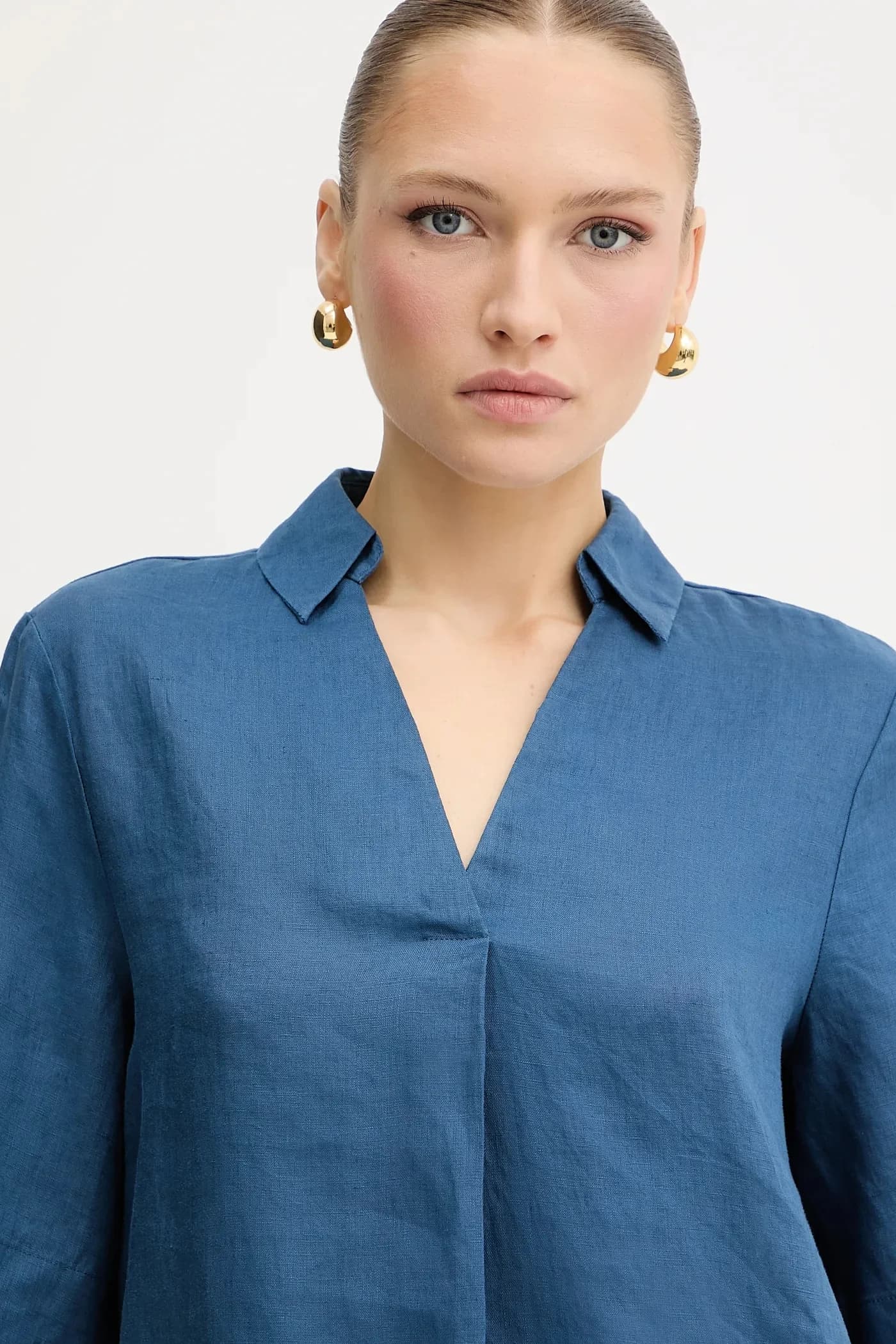 Льняная блузка - фото 4