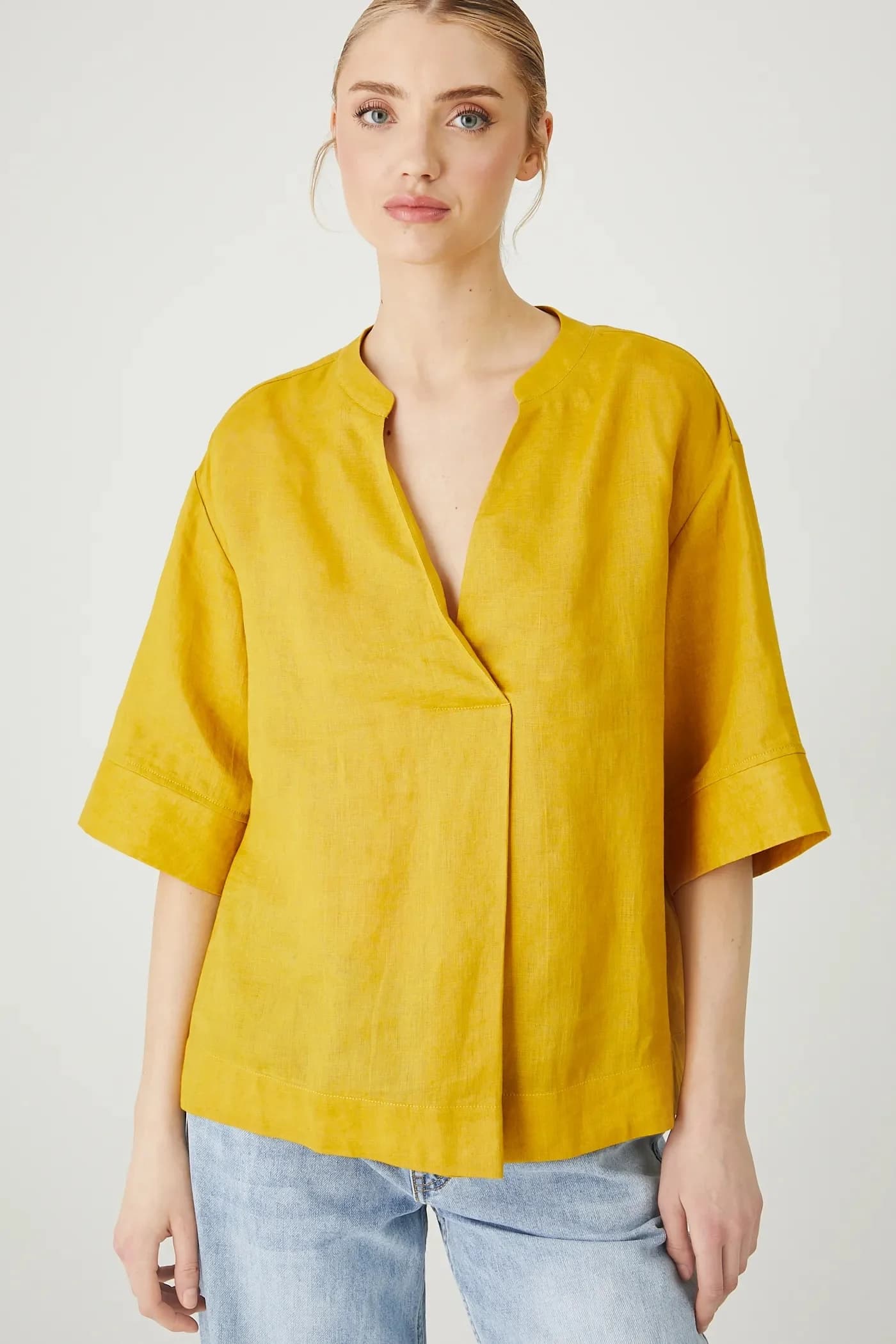 Льняная блузка - фото 4