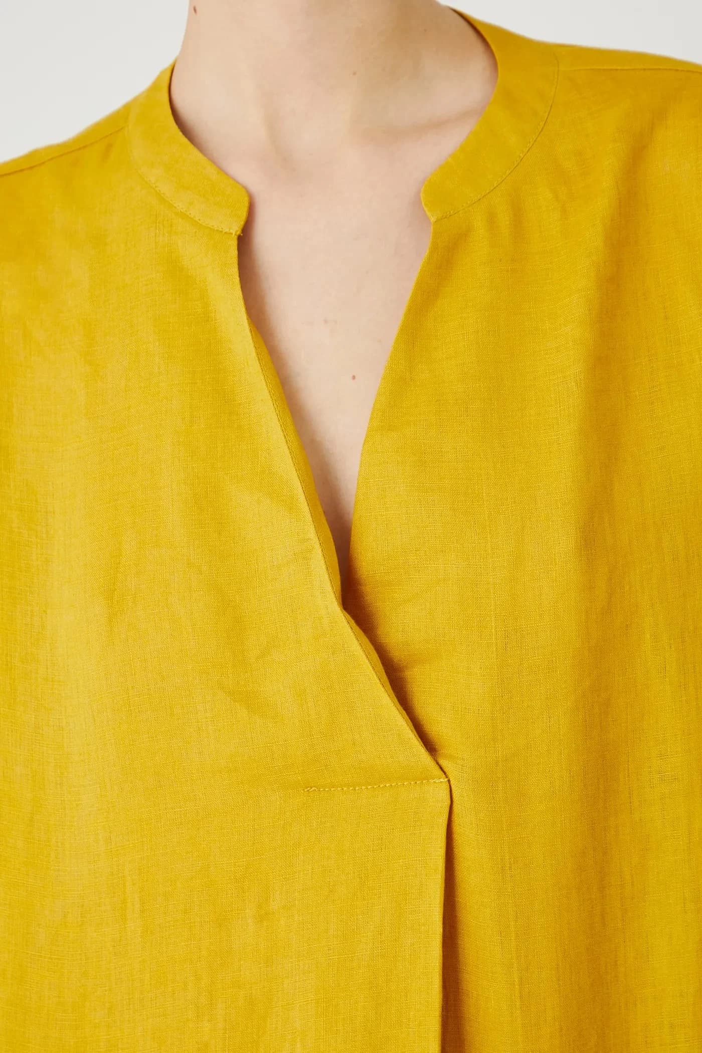 Льняная блузка - фото 5