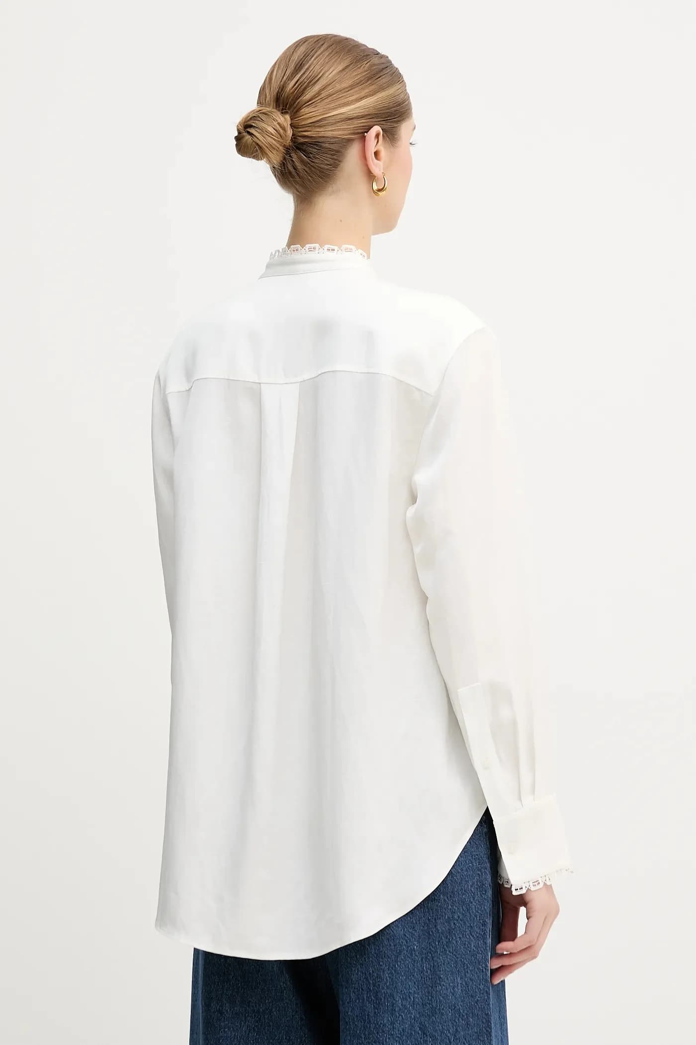 Рубашка из смесового льна - фото 3