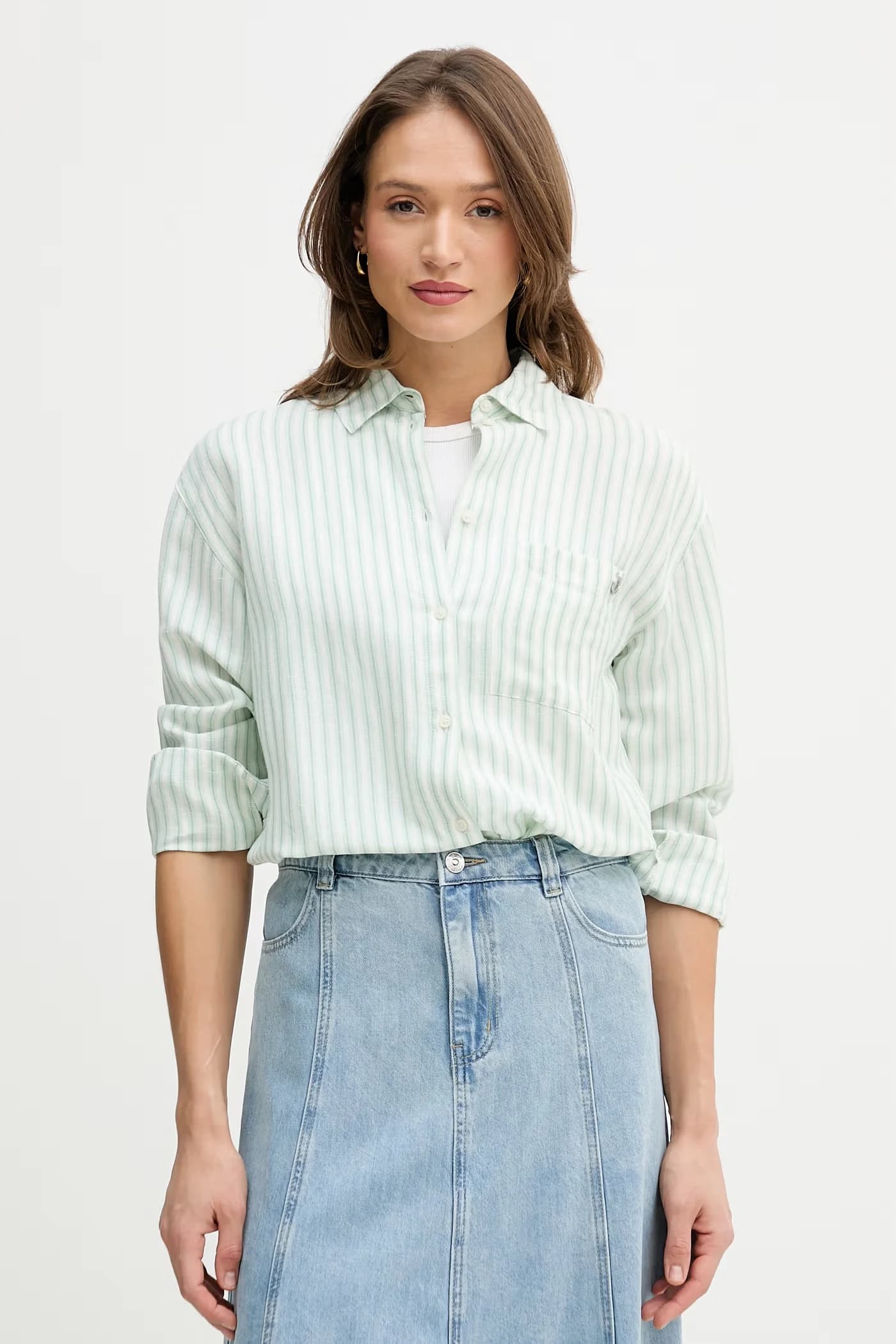 Рубашка LOOSE FIT из смесового льна