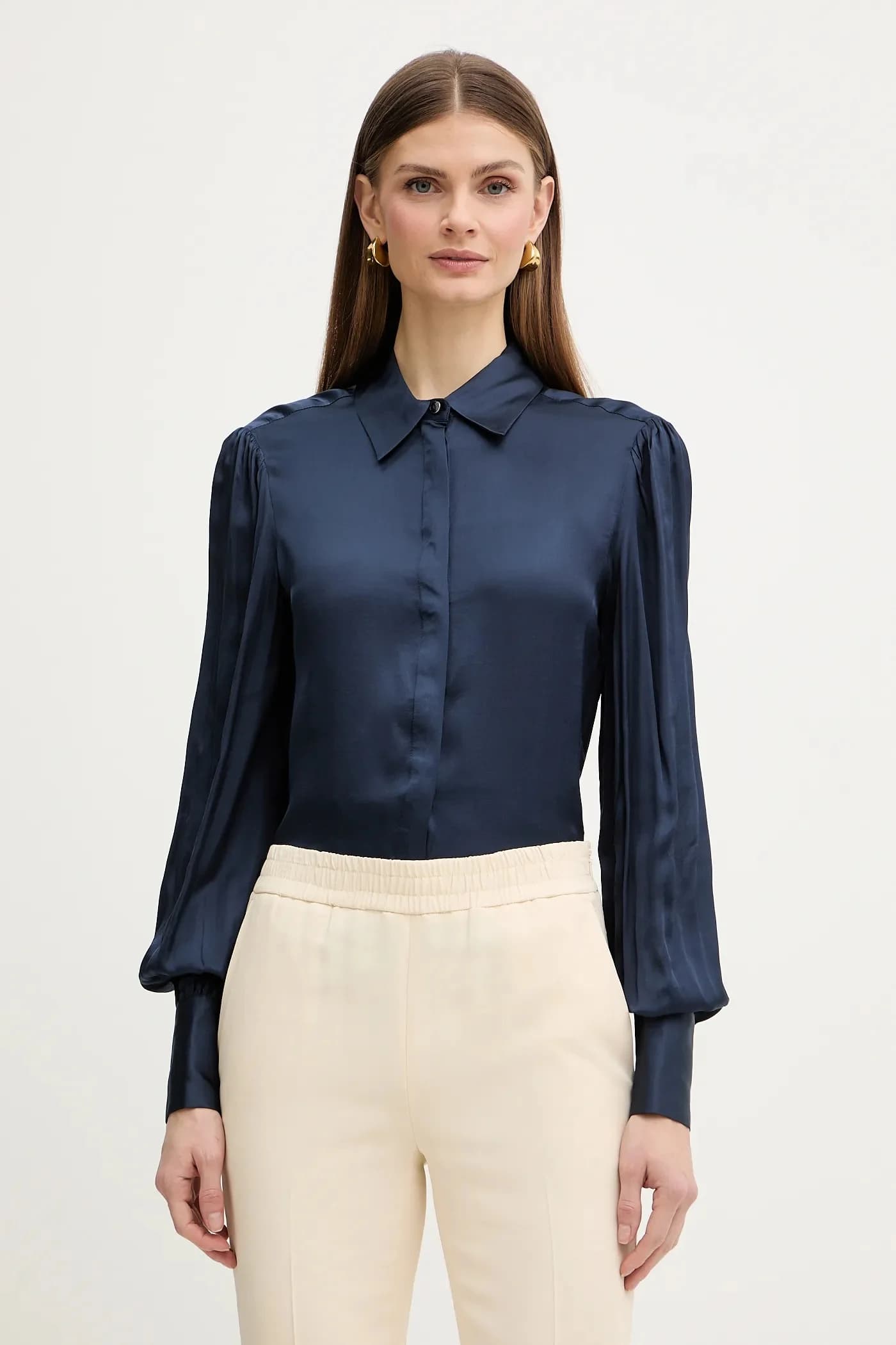 Рубашка из смесового шелка