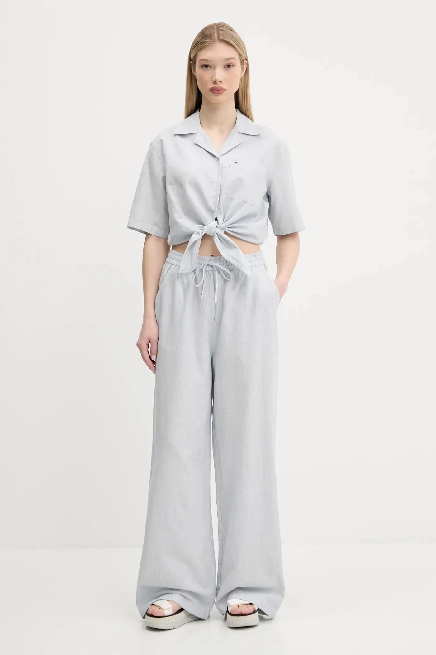 Рубашка из смесового льна - фото 2