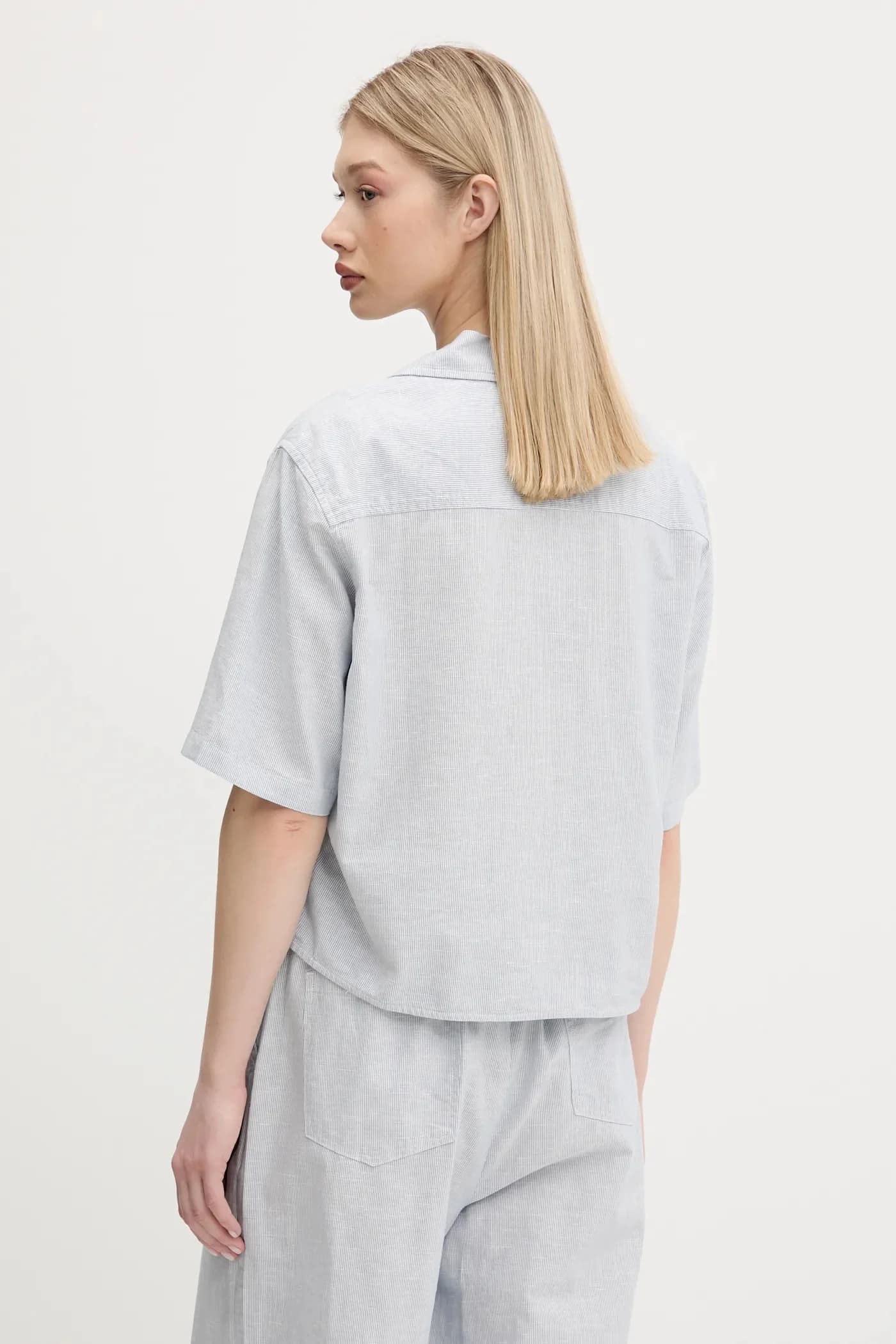 Рубашка из смесового льна - фото 3