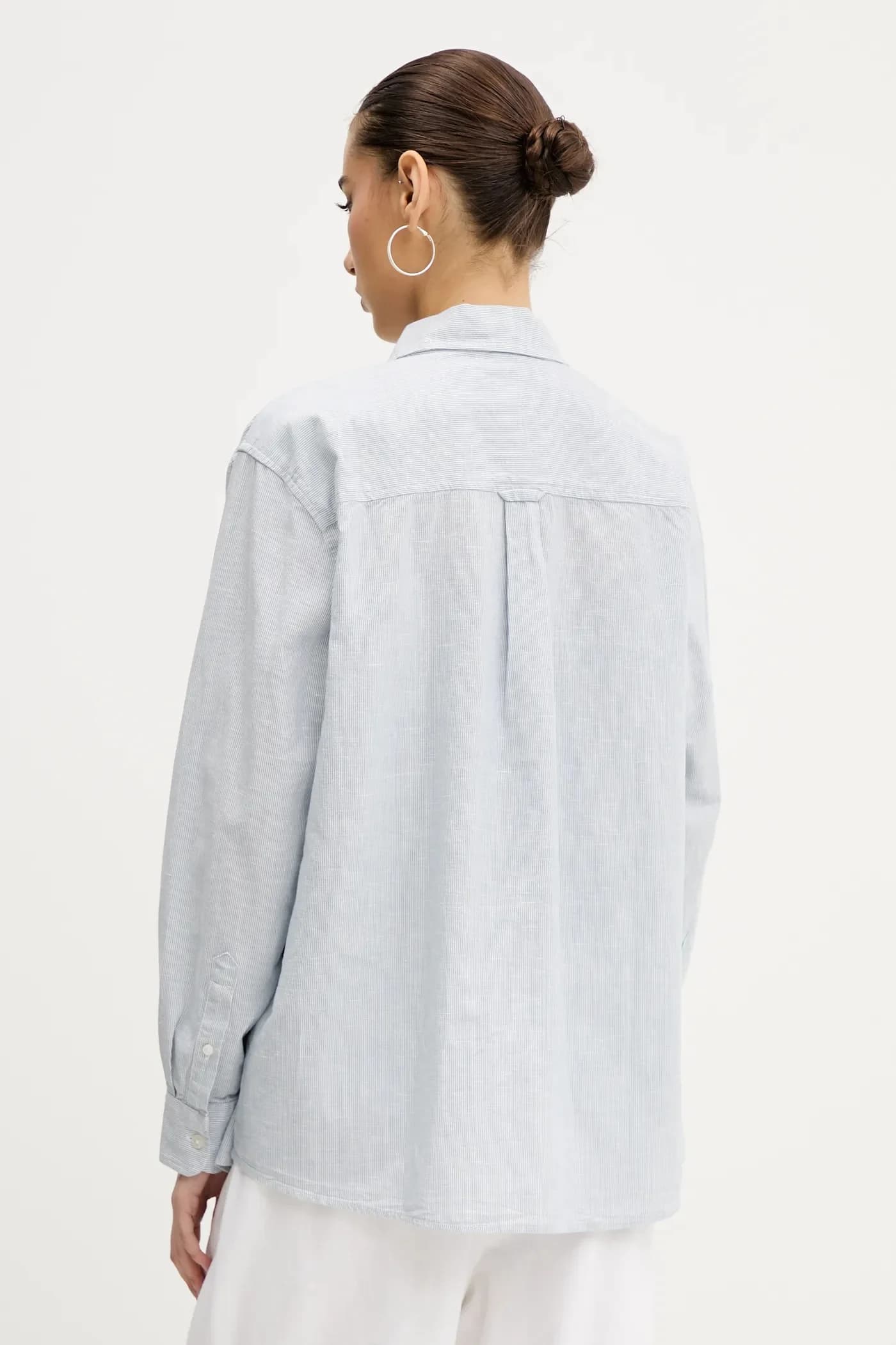 Рубашка из смесового льна - фото 3