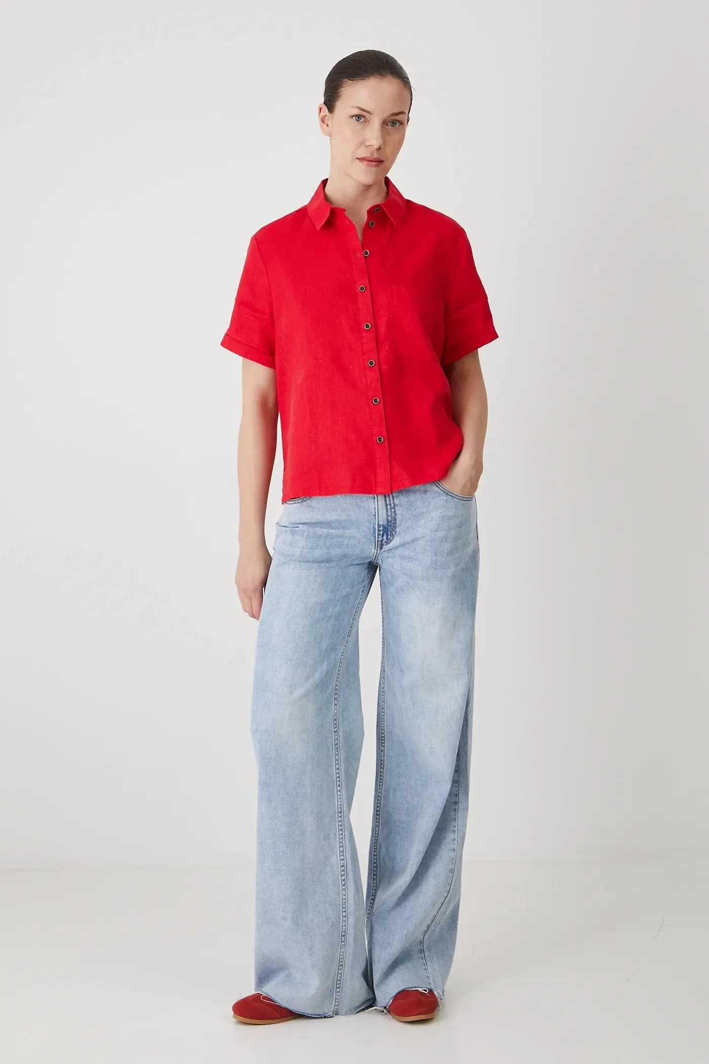 Льняная рубашка - фото 2